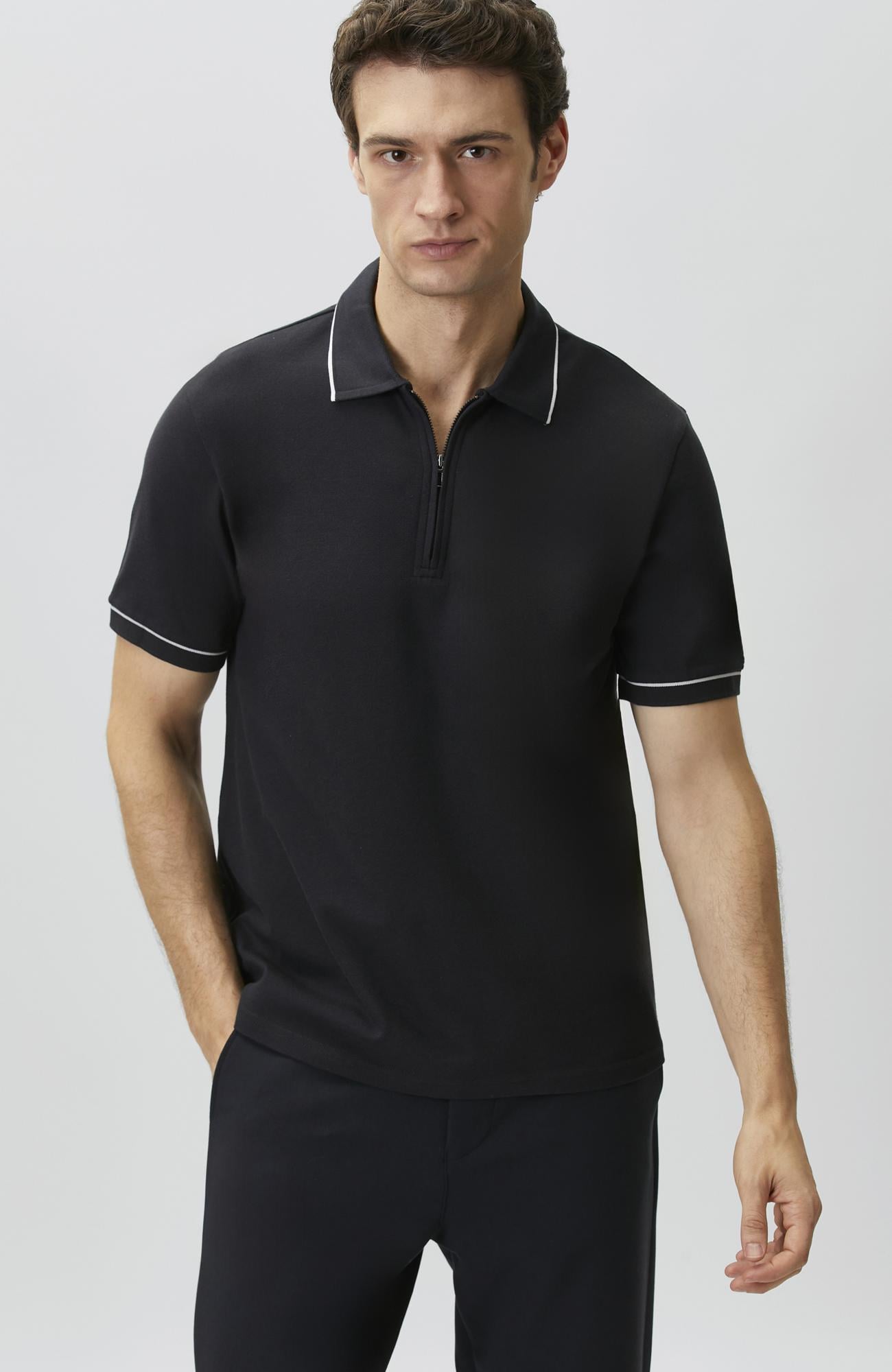 Network Erkek Lacivert Polo Pike T-shirt