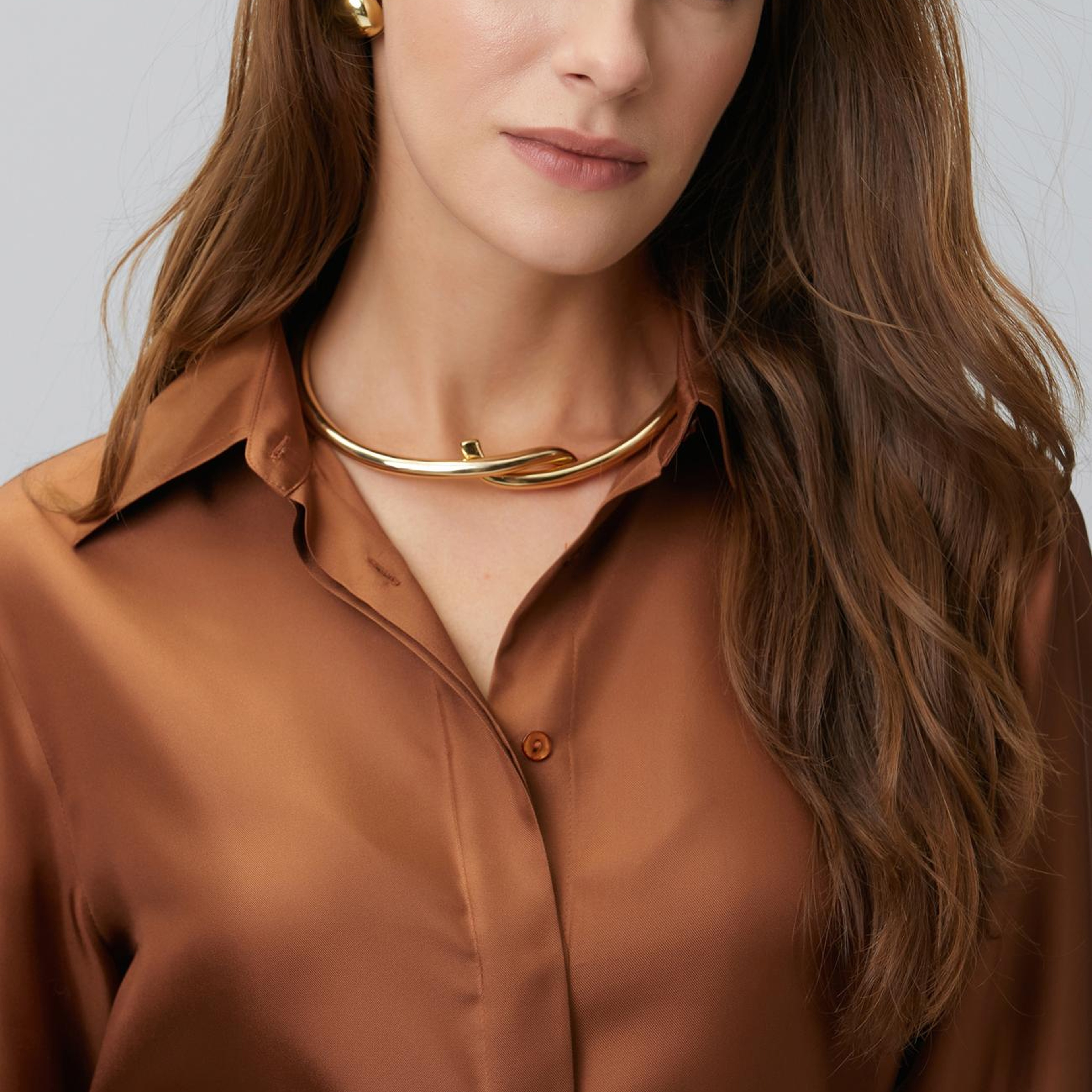 Network Kadın Tarçın Limited İpek Twill Gömlek