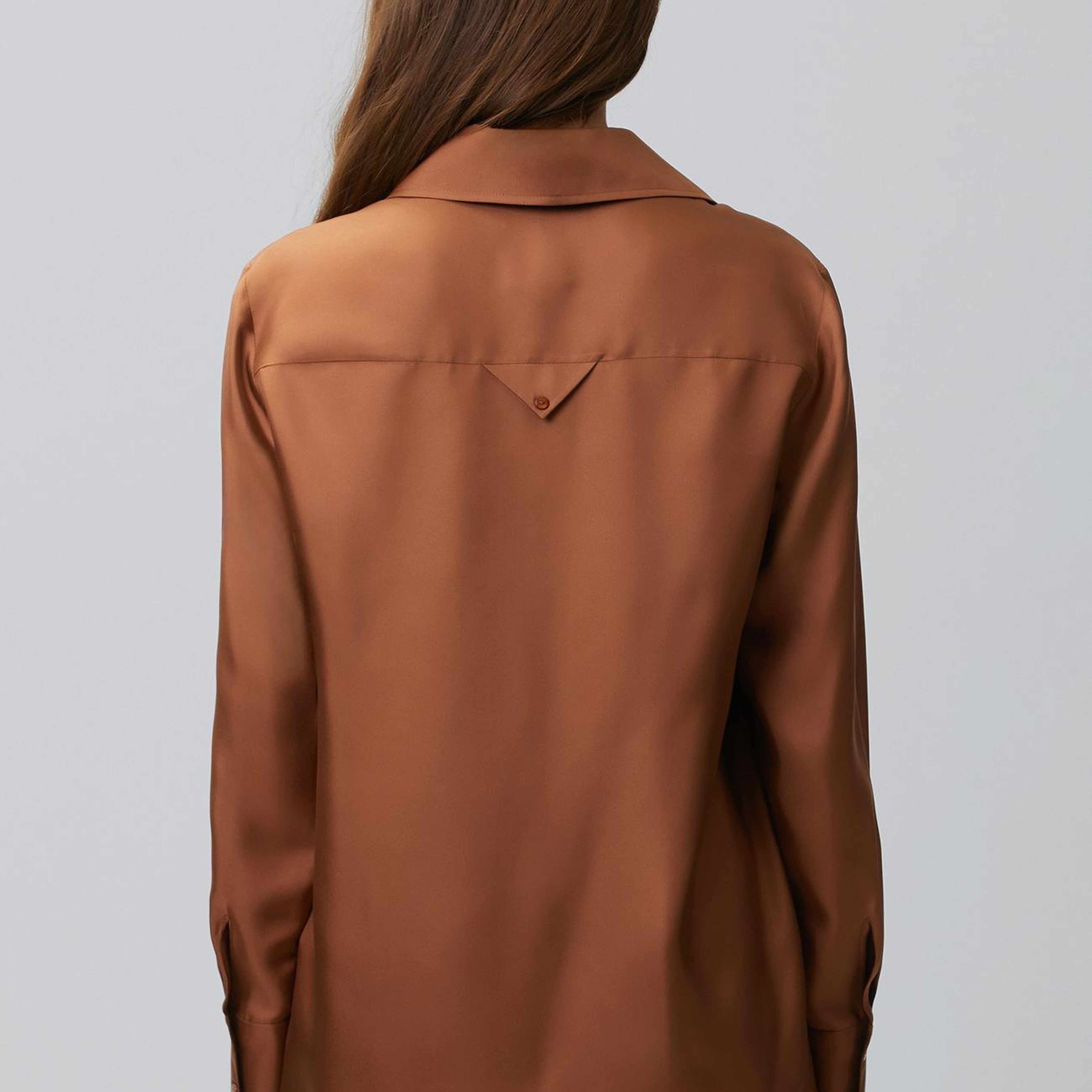 Network Kadın Tarçın Limited İpek Twill Gömlek