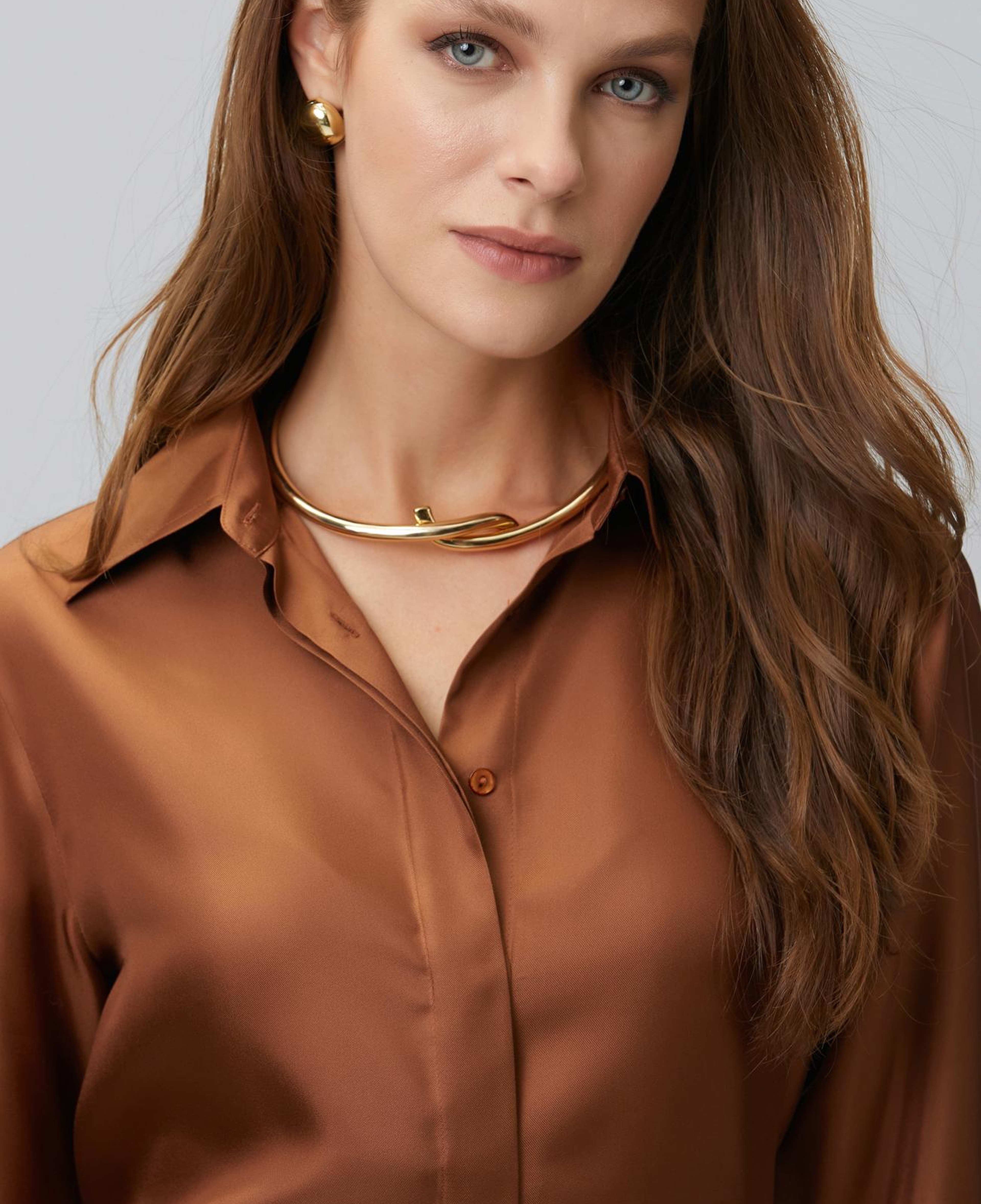 Network Kadın Tarçın Limited İpek Twill Gömlek