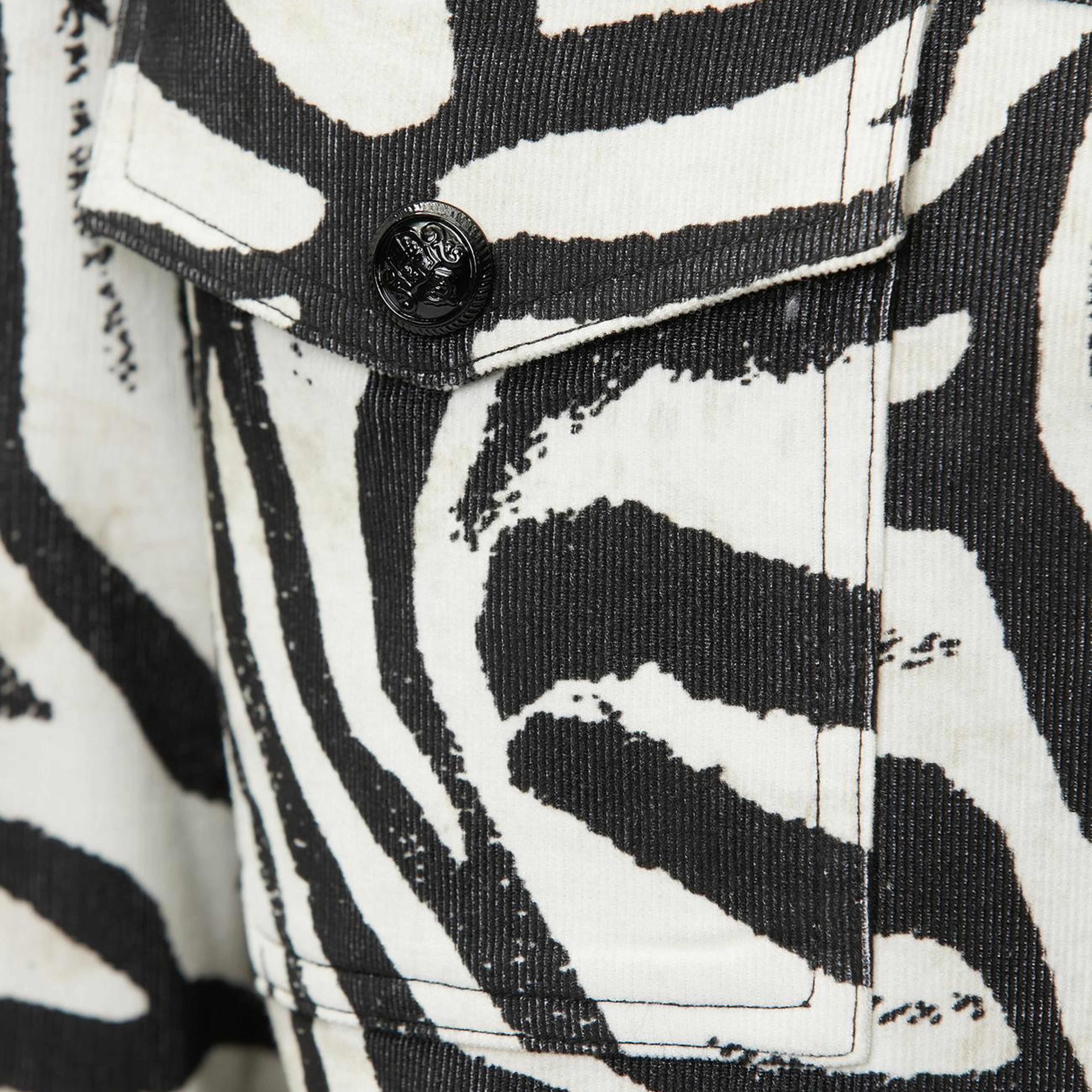 Network Kadın Siyah Kırık Beyaz Animal Print Desenli Mont