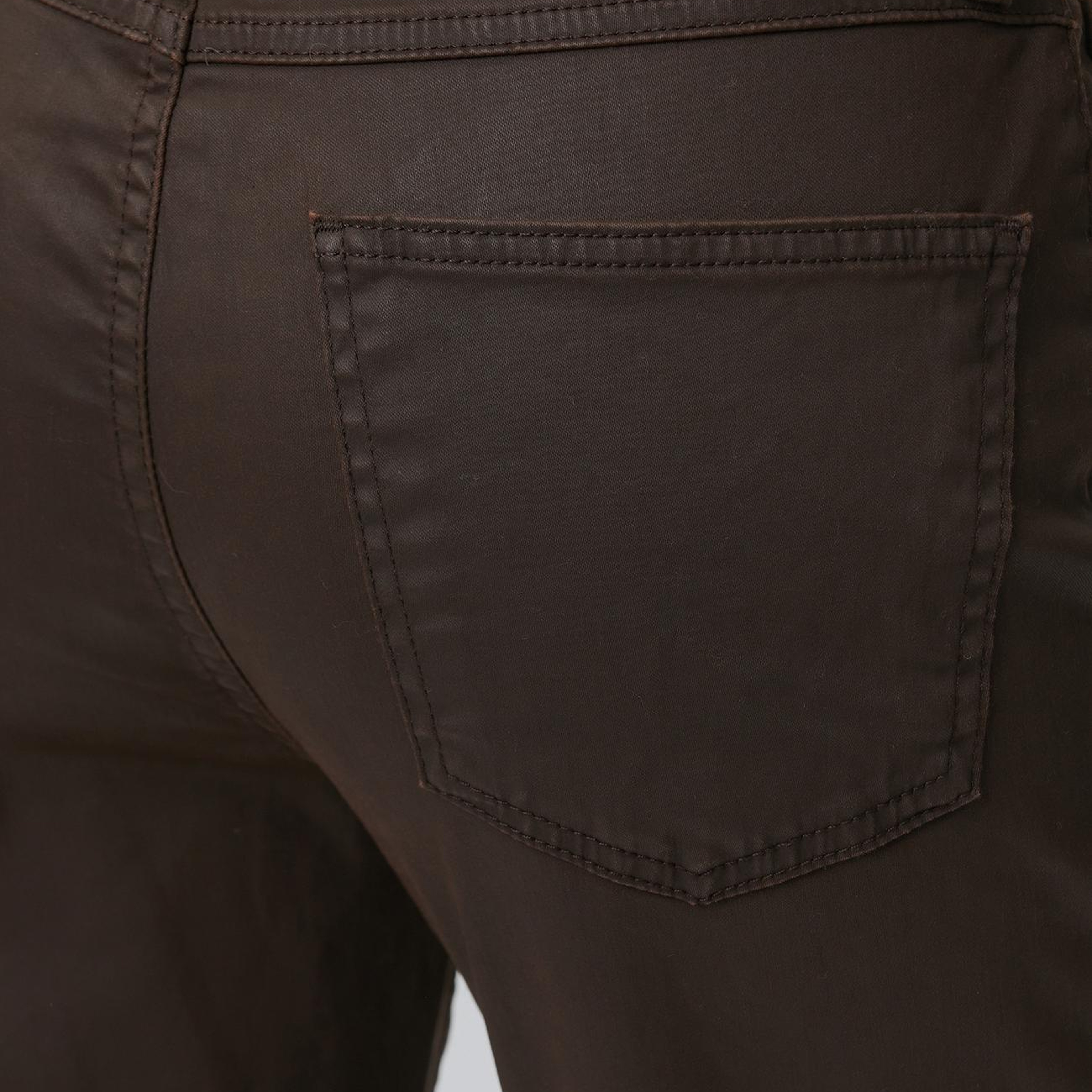 Network Kadın Koyu Kahverengi Kaplamalı Straight Denim Pantolon