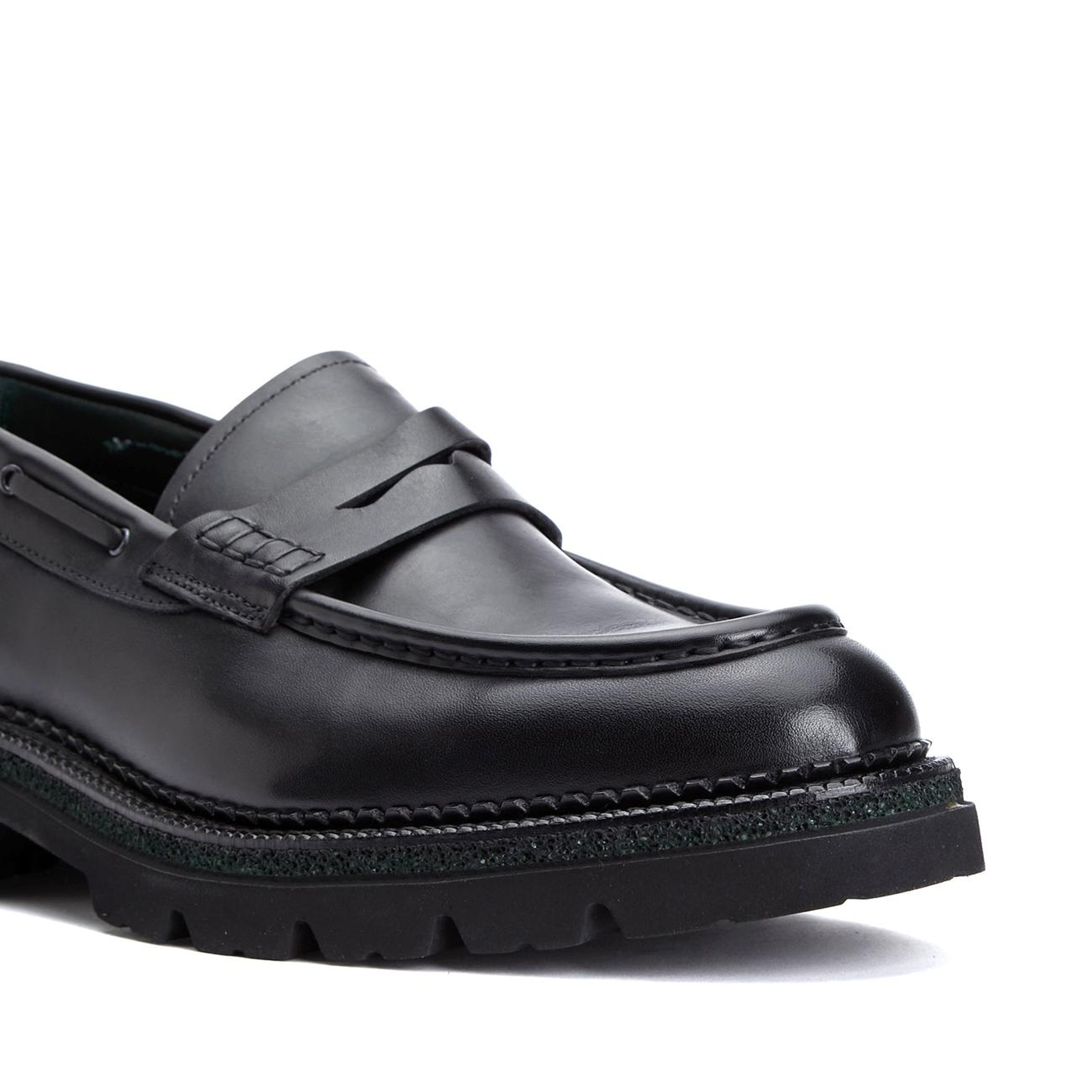 George Hogg Erkek Siyah Deri Loafer