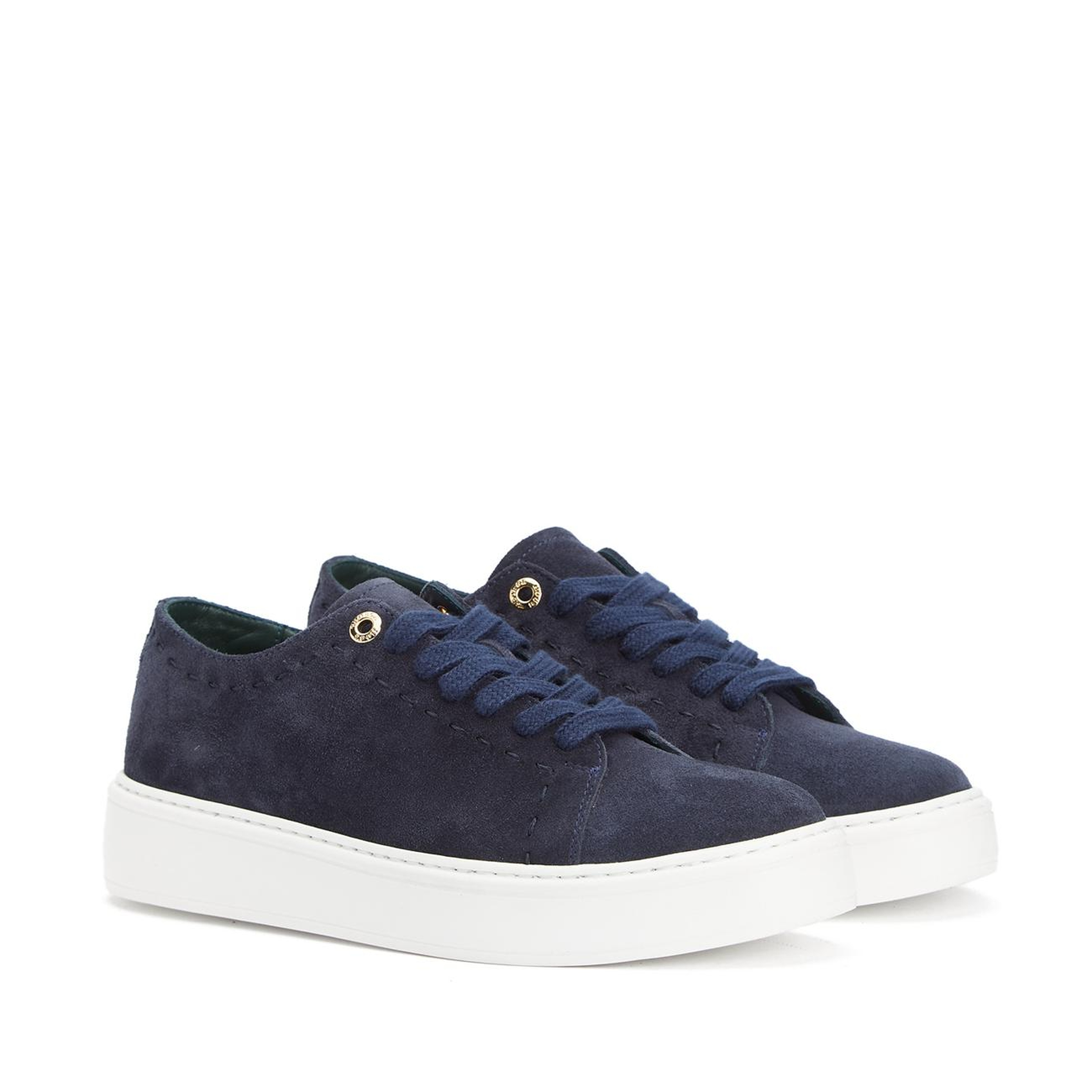 George Hogg Kadın Lacivert Saraç Detaylı Süet Sneaker