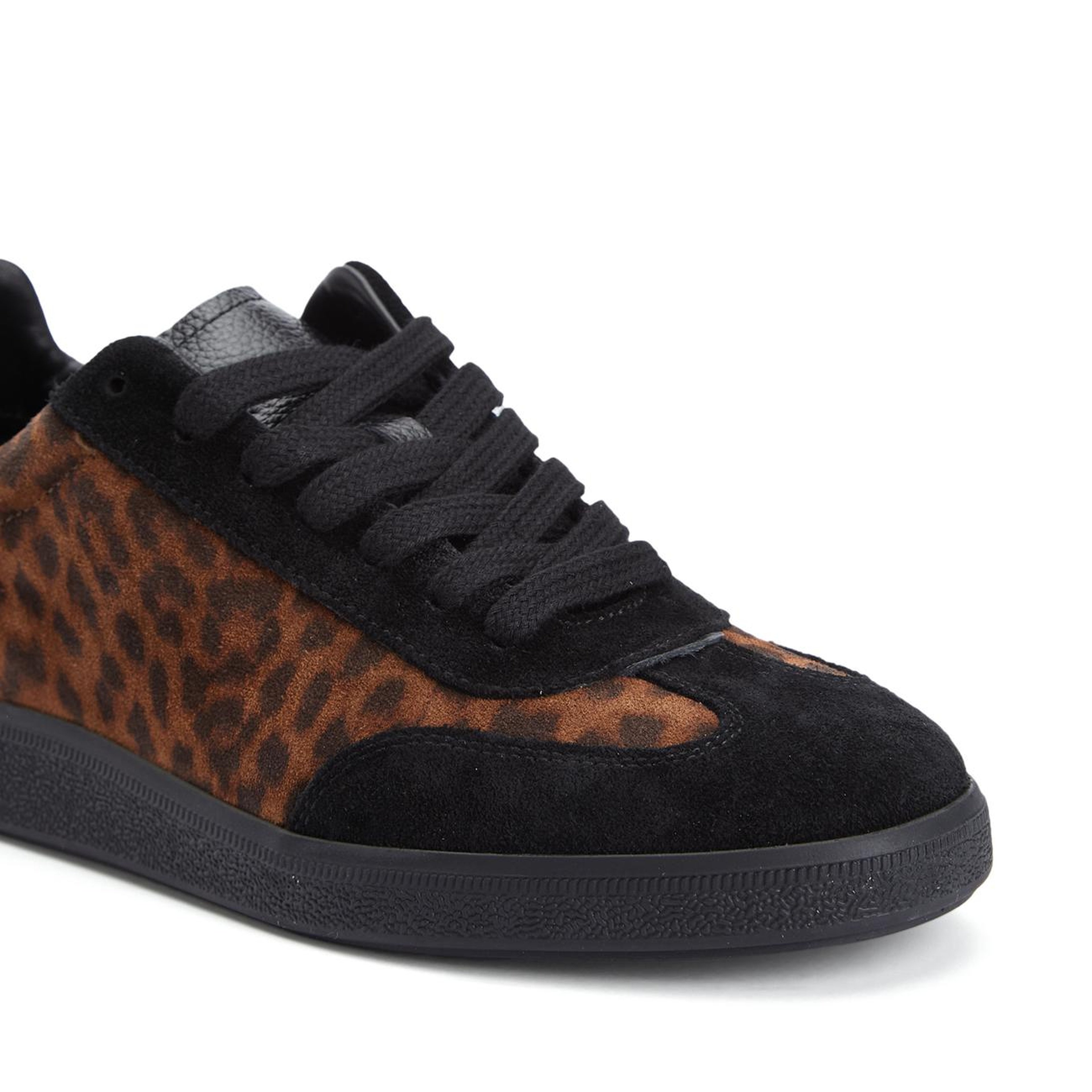 Divarese Kadın Leopar Desenli Süet Sneaker