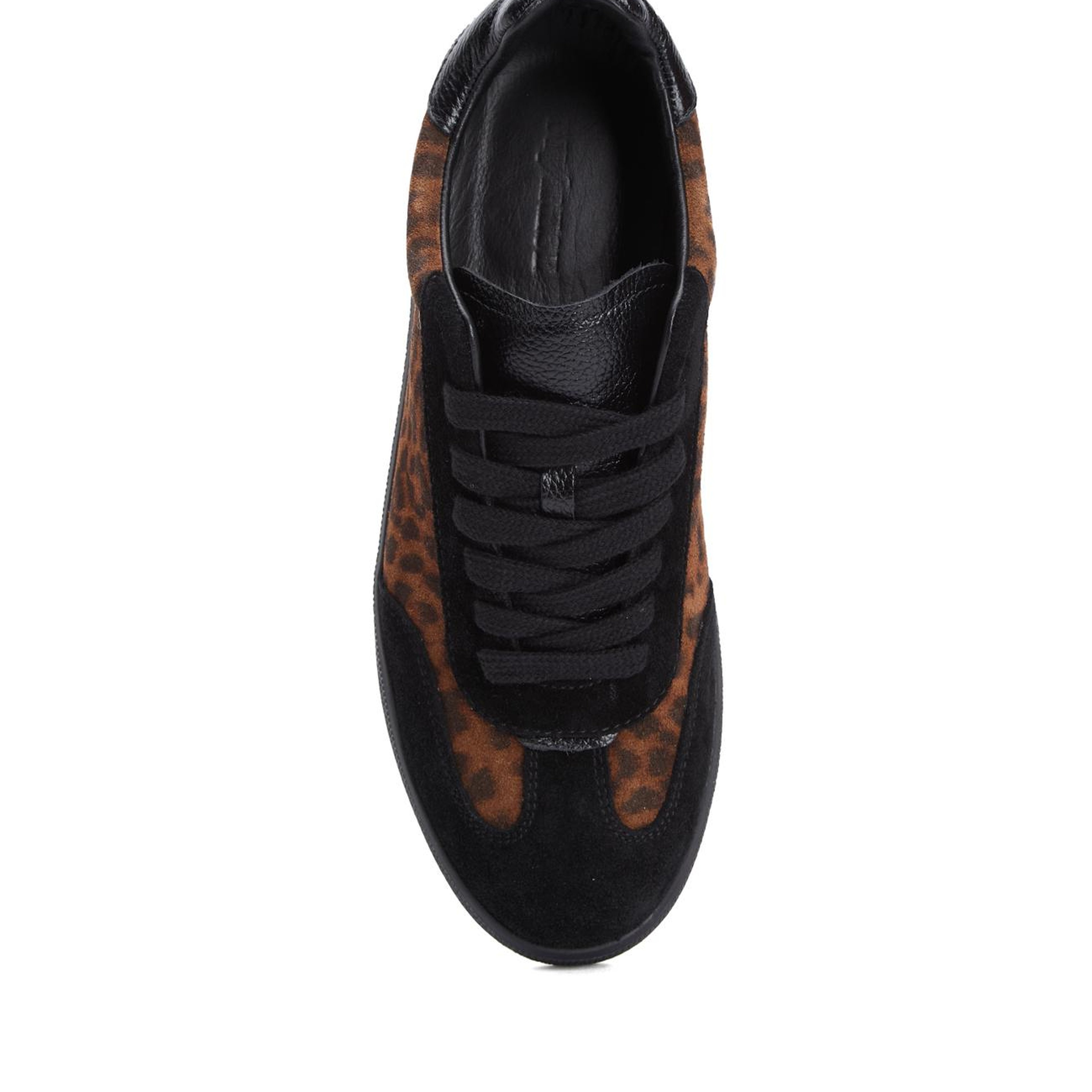 Divarese Kadın Leopar Desenli Süet Sneaker