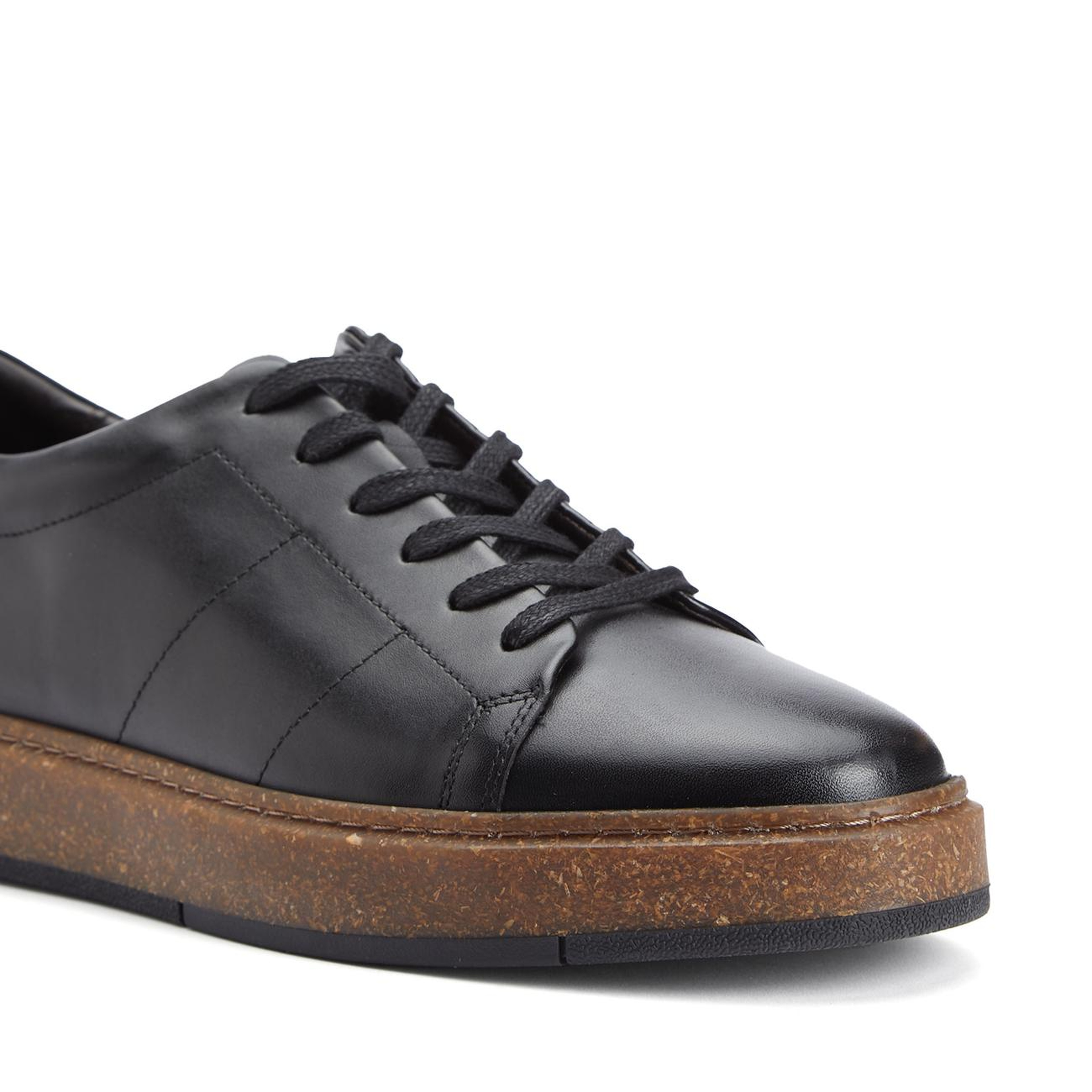 Divarese Erkek Siyah Deri Sneaker