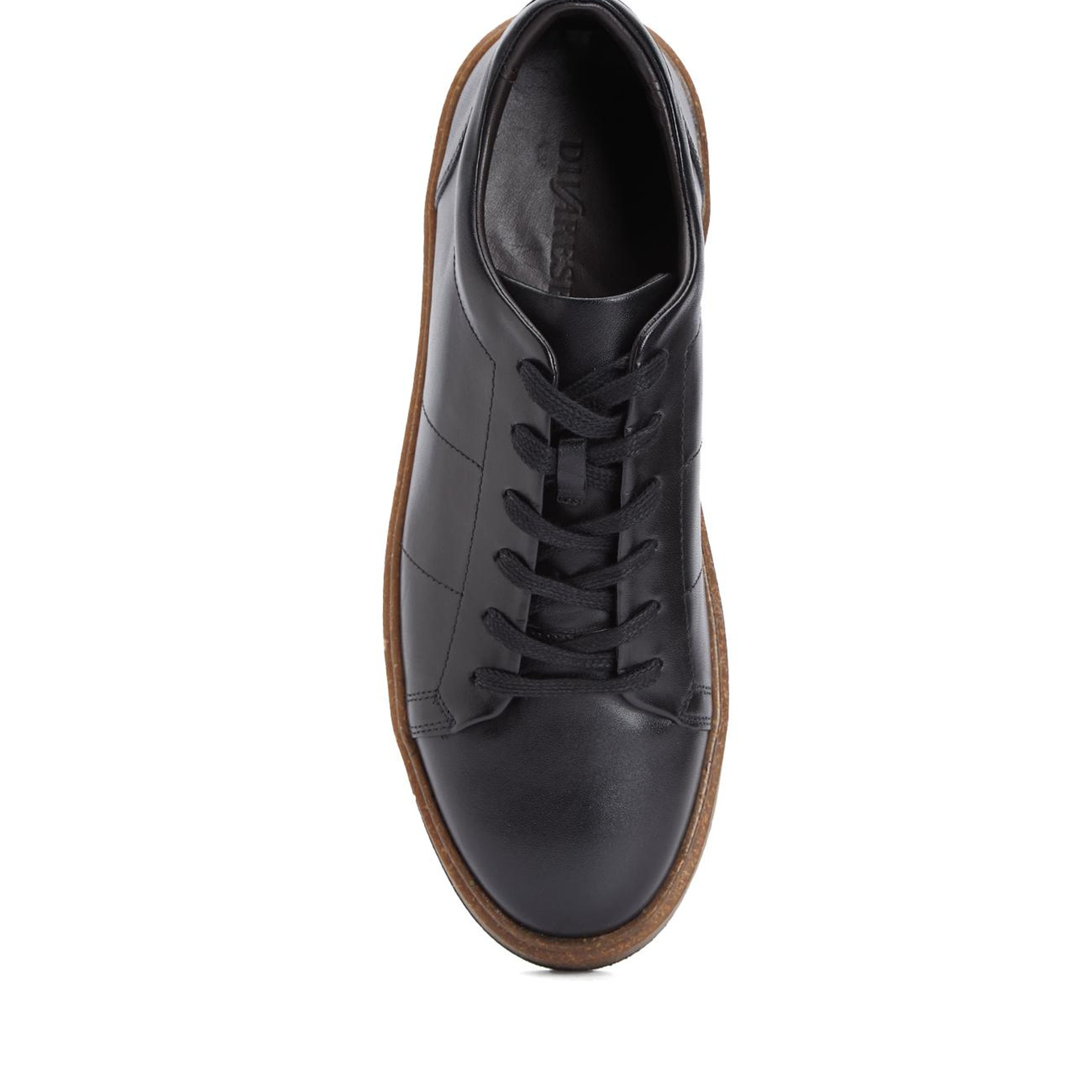 Divarese Erkek Siyah Deri Sneaker