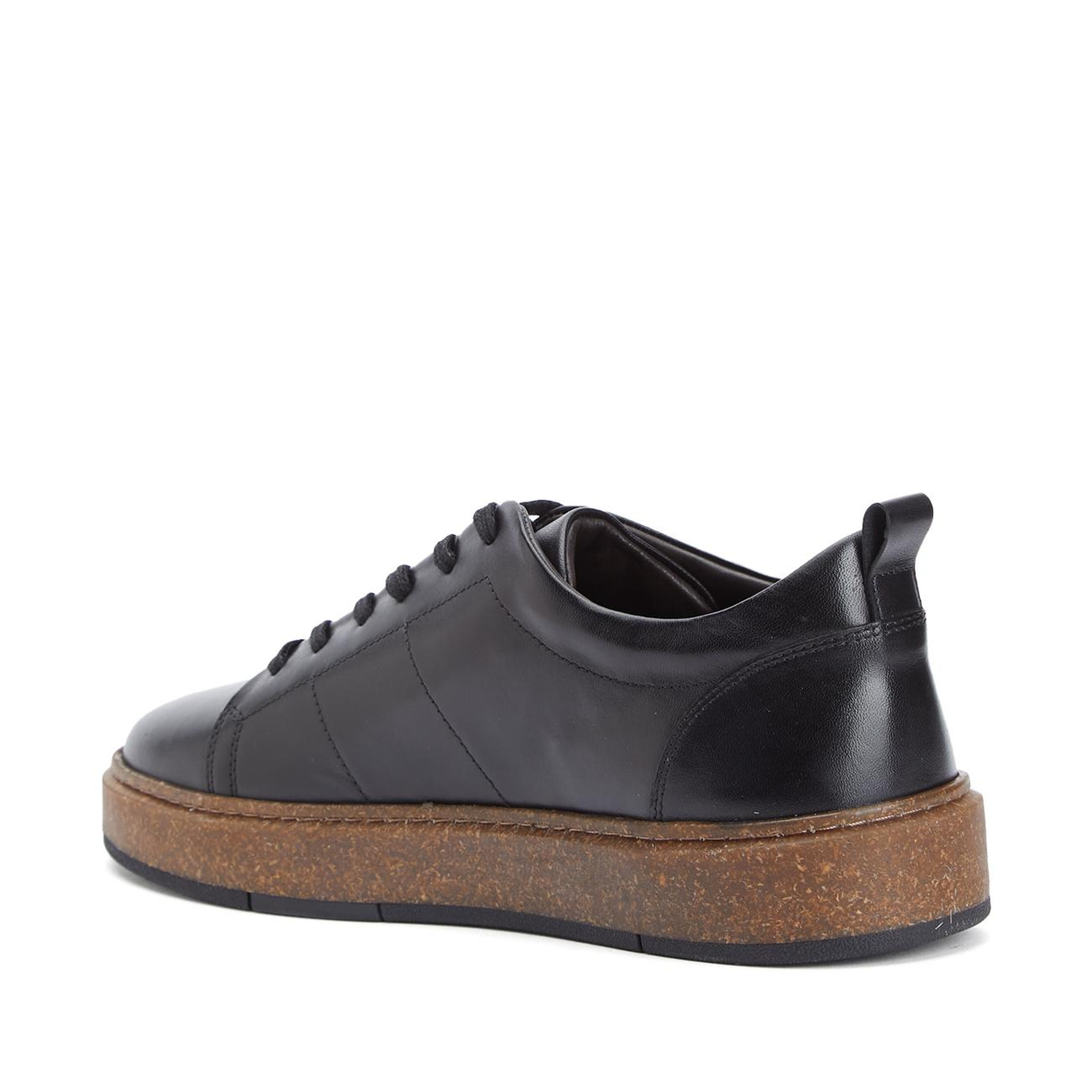 Divarese Erkek Siyah Deri Sneaker
