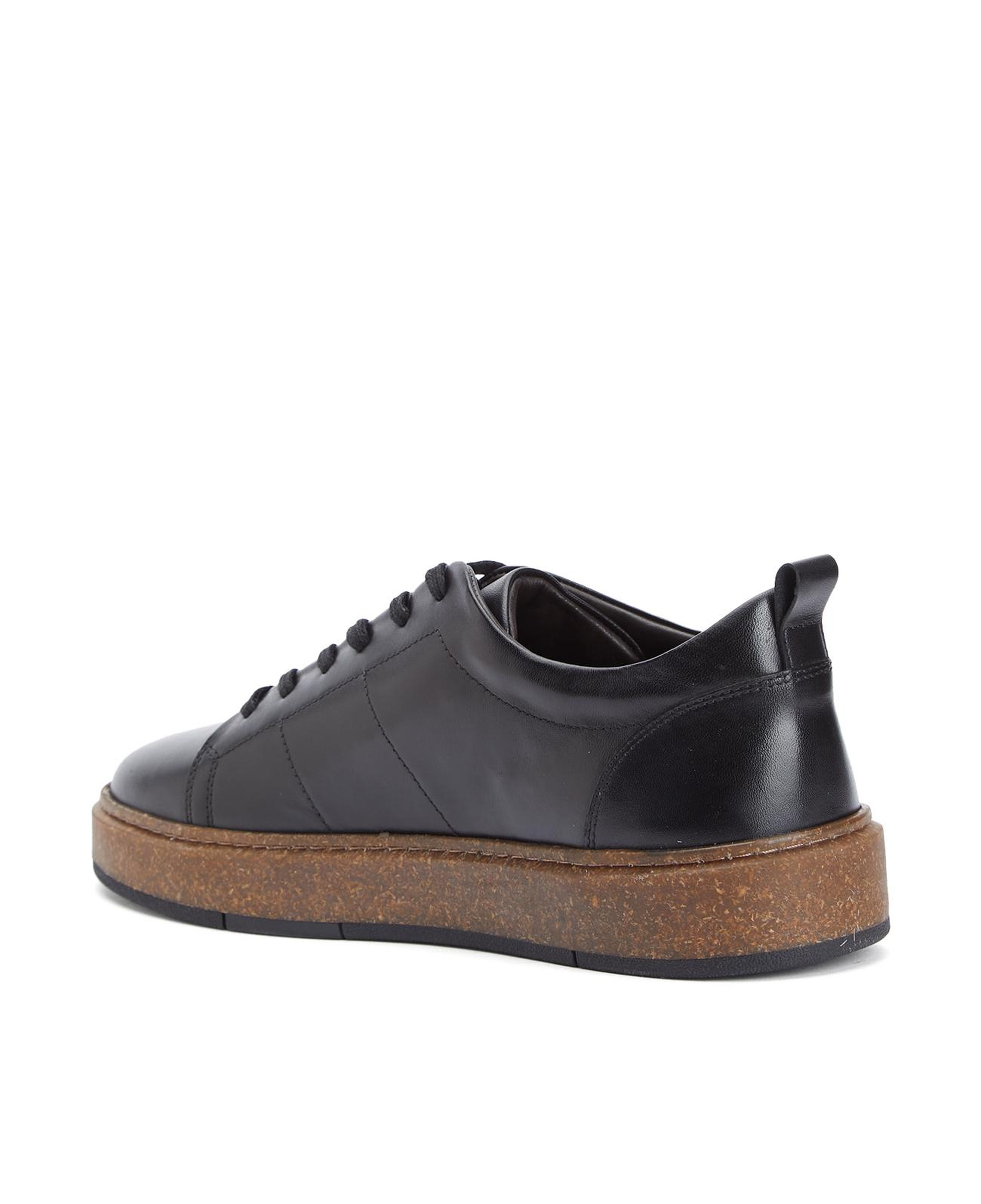 Divarese Erkek Siyah Deri Sneaker