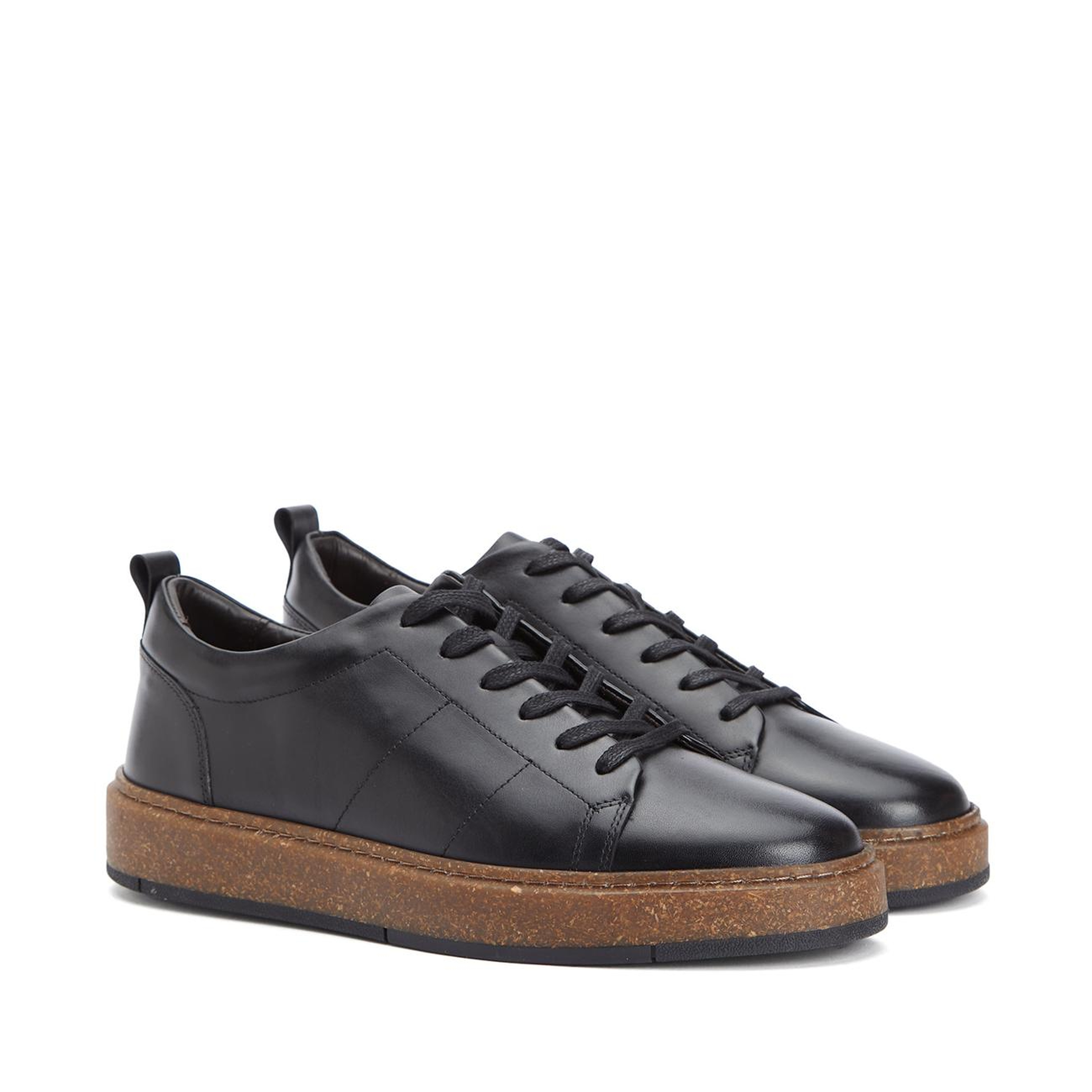 Divarese Erkek Siyah Deri Sneaker