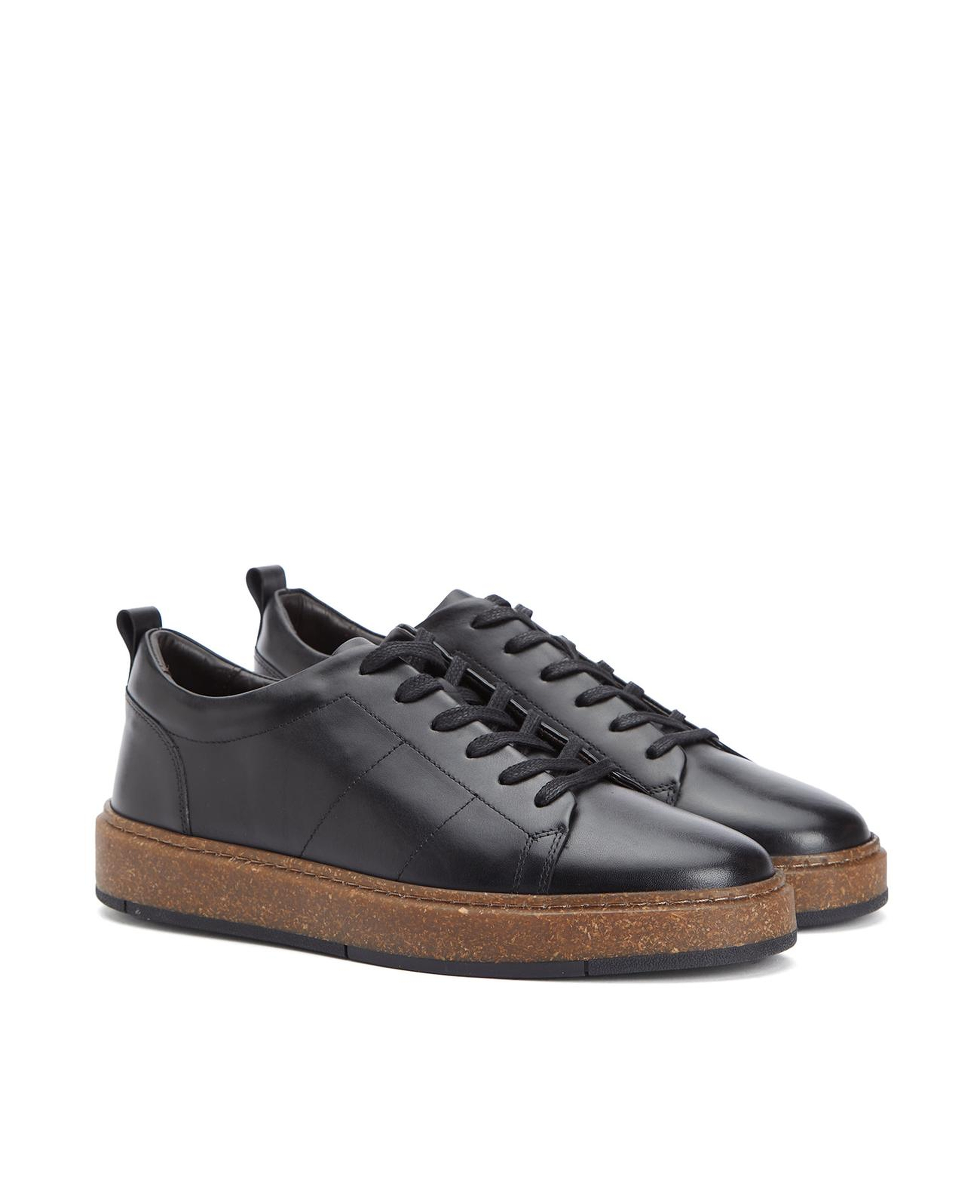 Divarese Erkek Siyah Deri Sneaker