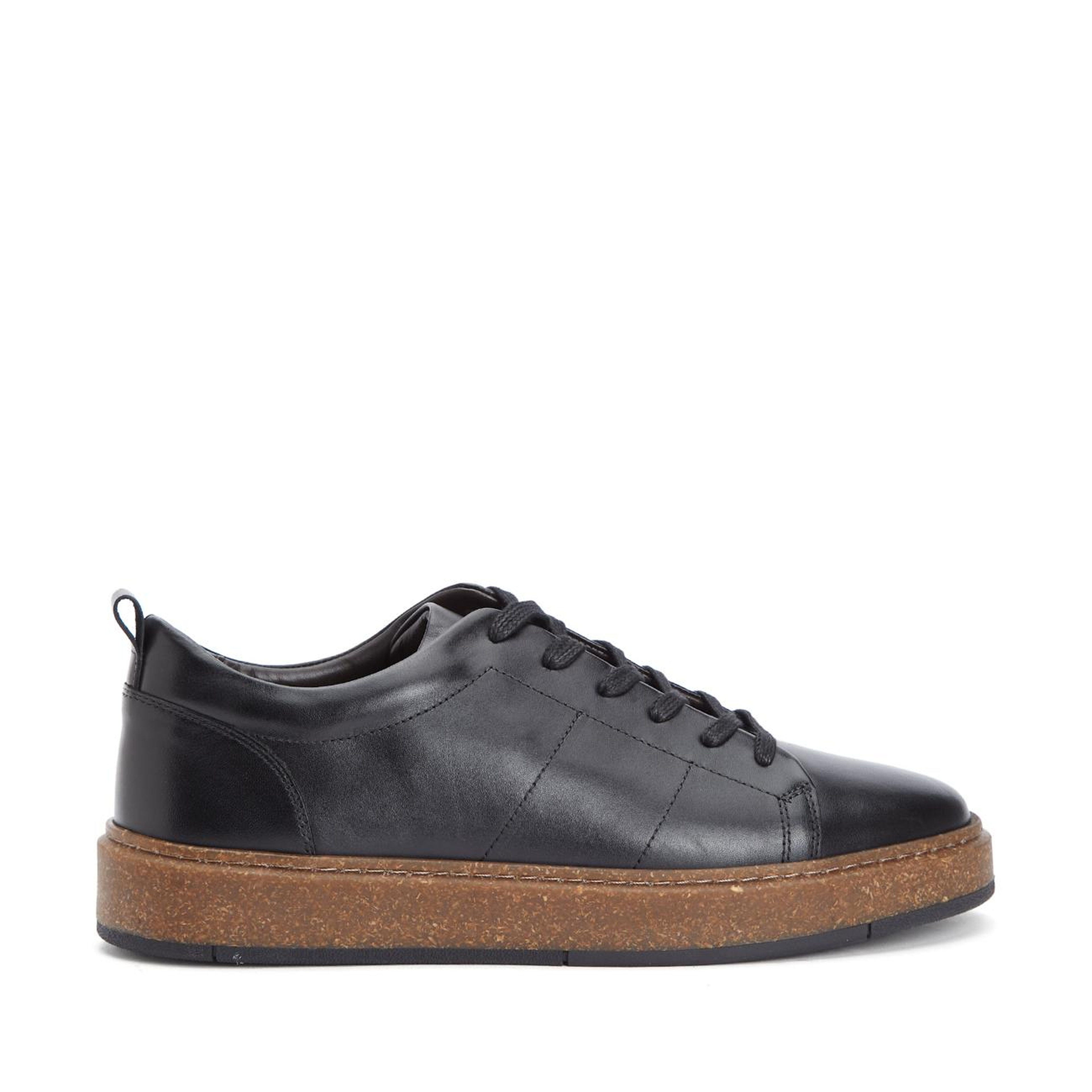 Divarese Erkek Siyah Deri Sneaker