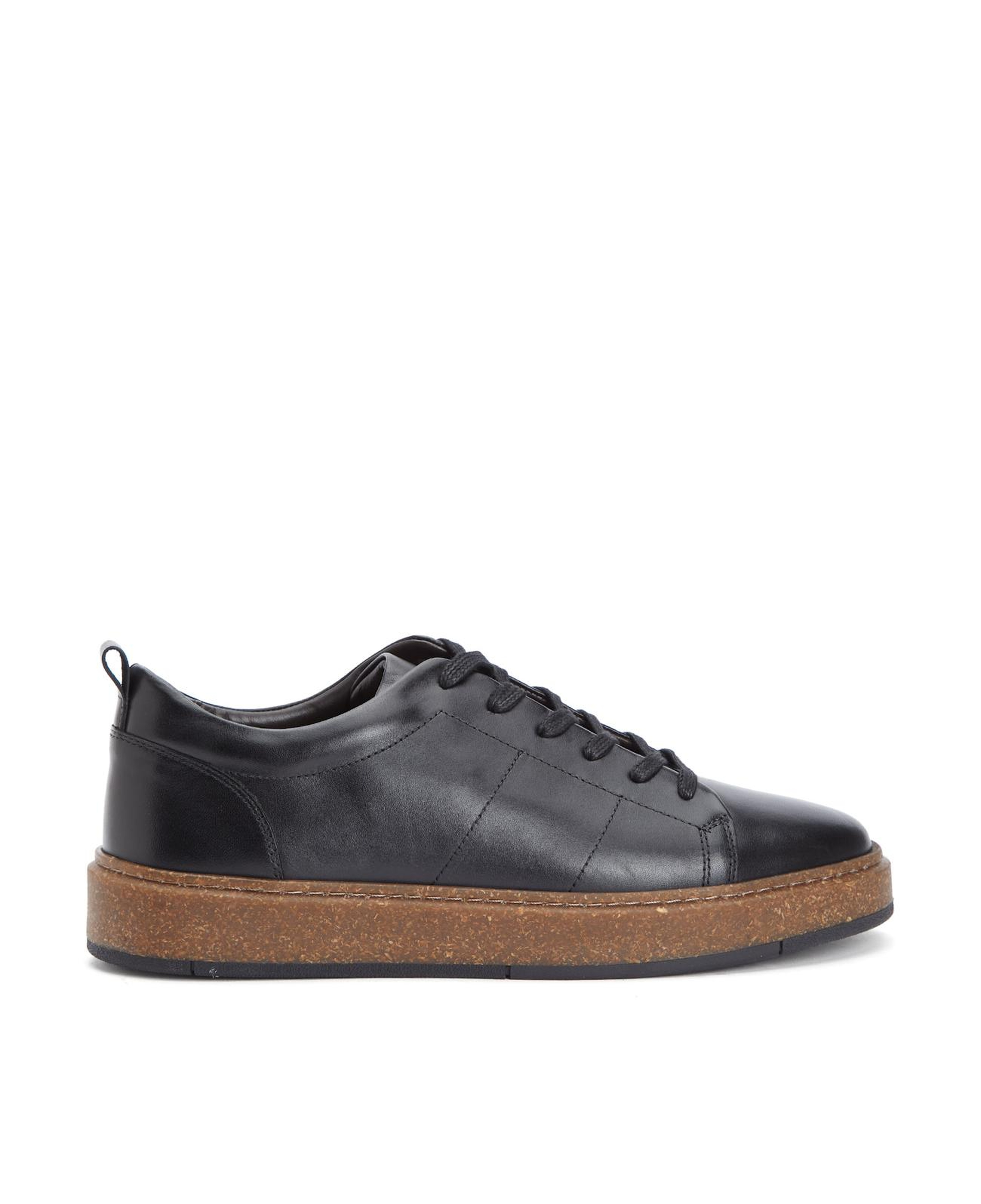 Divarese Erkek Siyah Deri Sneaker