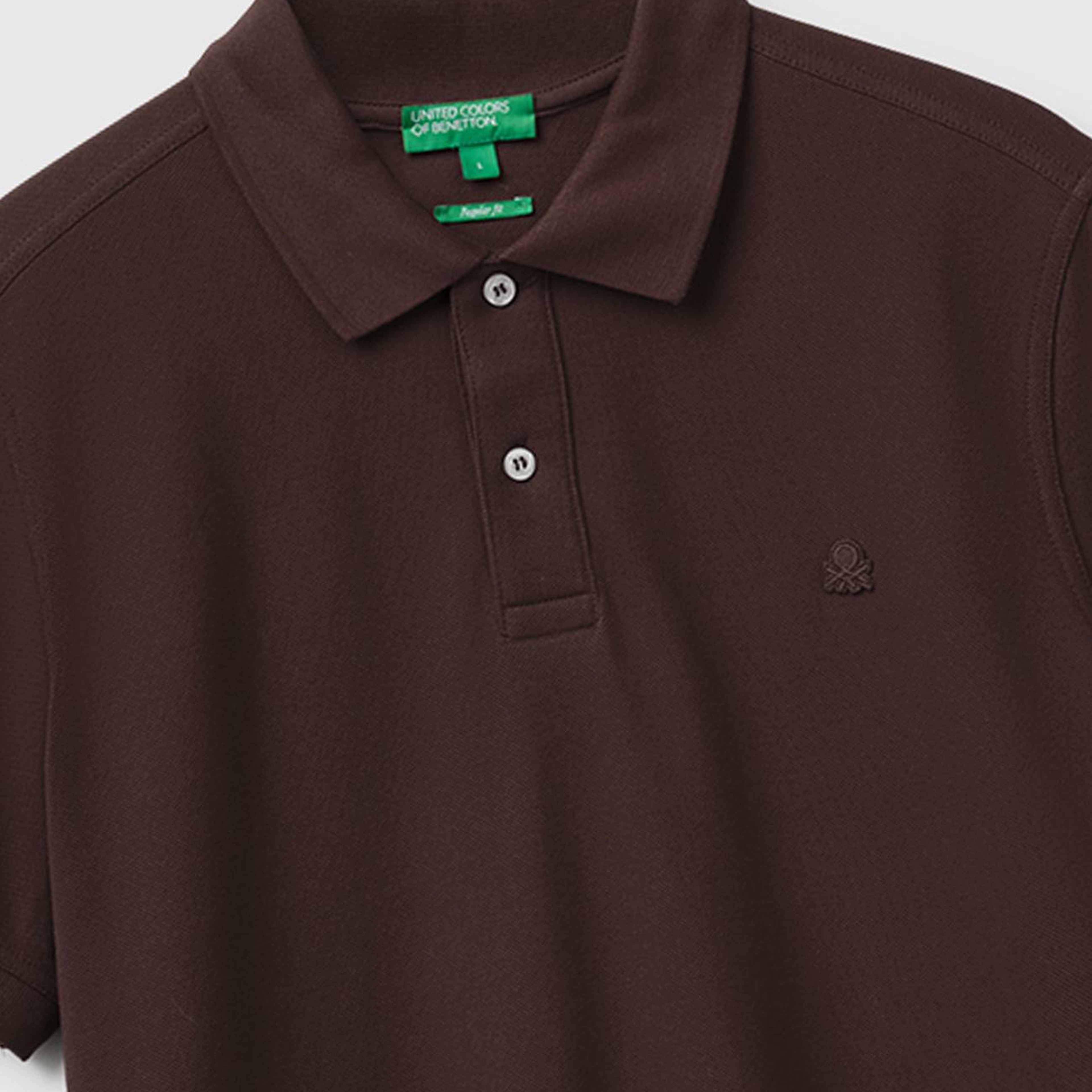 Erkek Koyu Kahverengi Regular Fit Kısa Kollu Polo T-Shirt