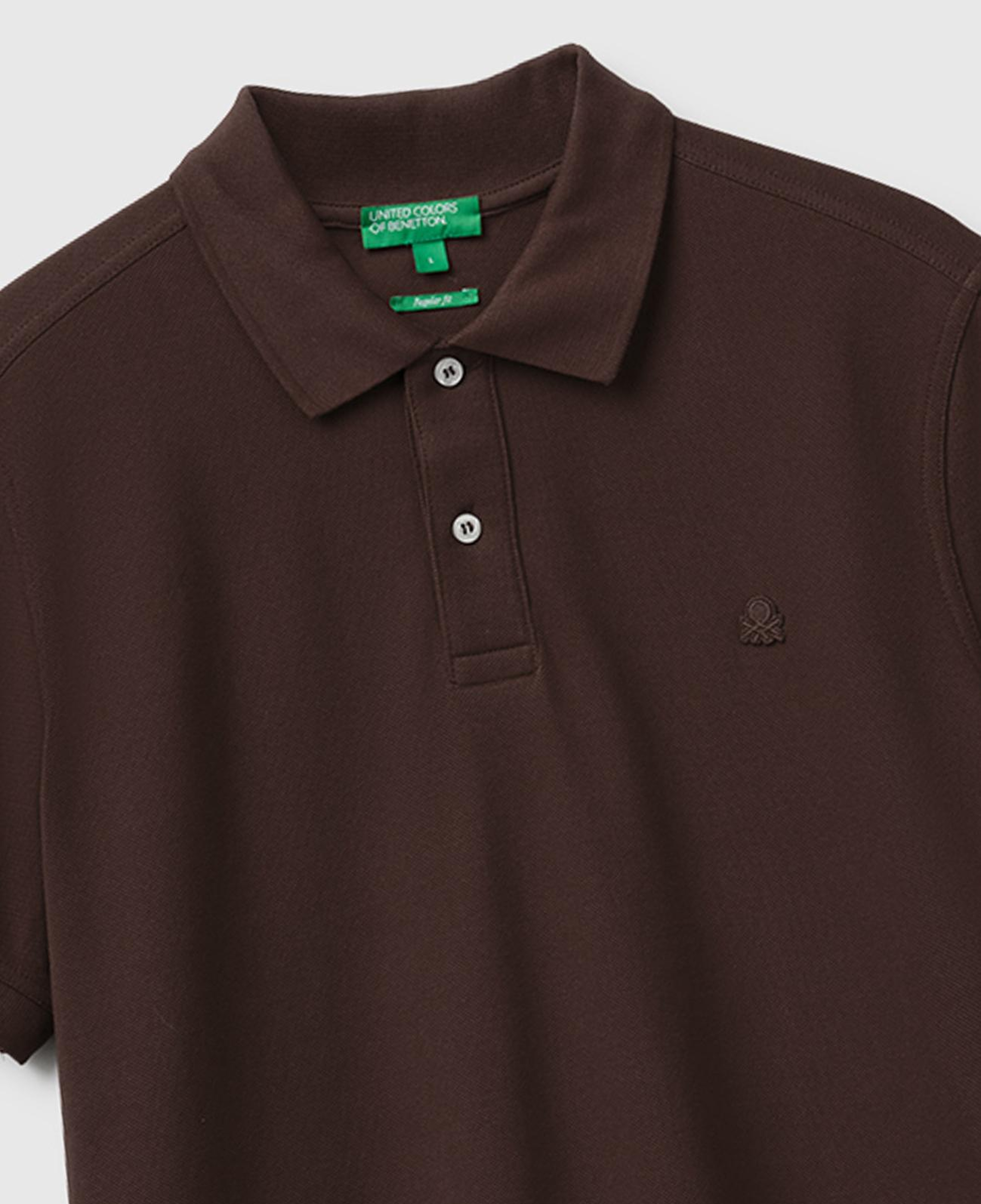 Erkek Koyu Kahverengi Regular Fit Kısa Kollu Polo T-Shirt