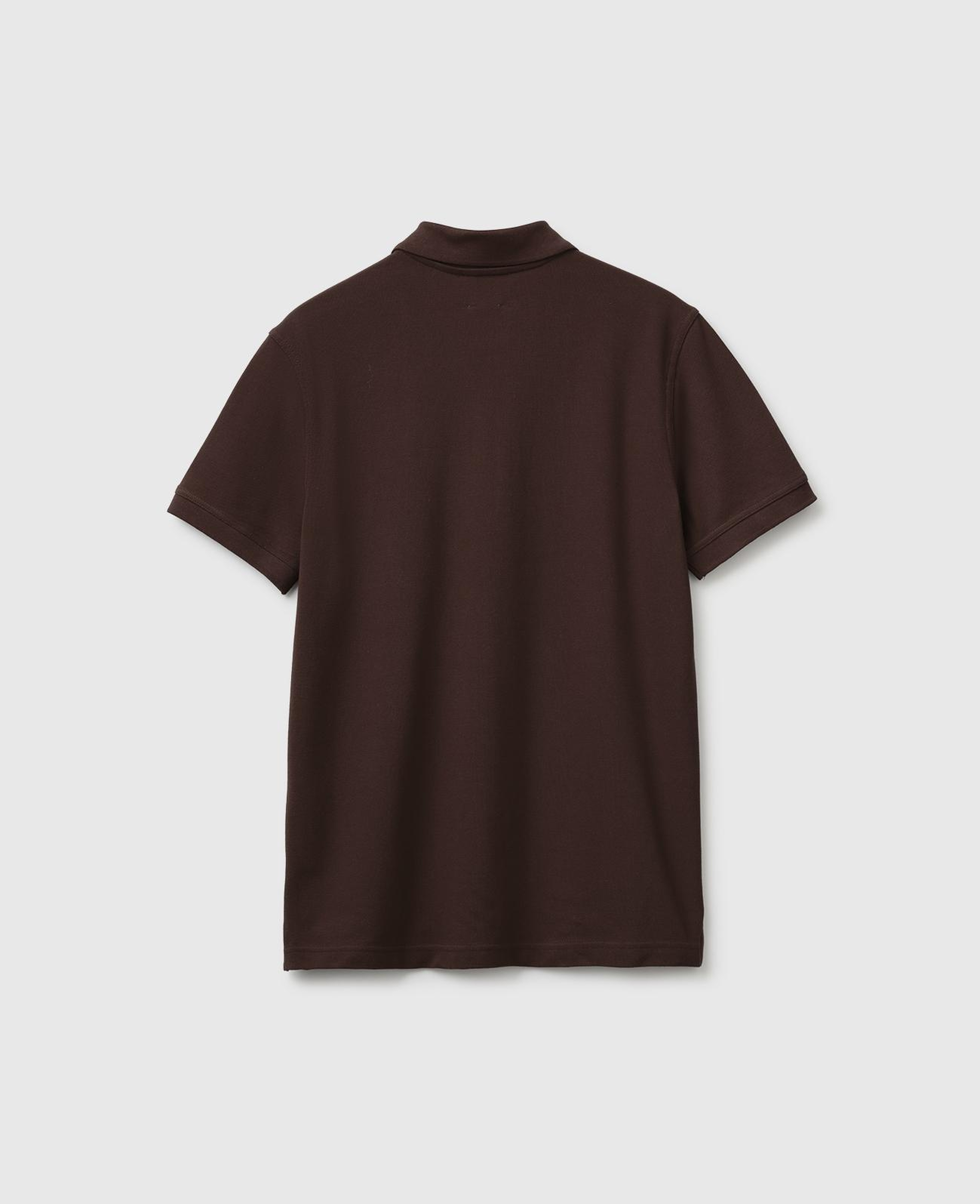 Erkek Koyu Kahverengi Regular Fit Kısa Kollu Polo T-Shirt