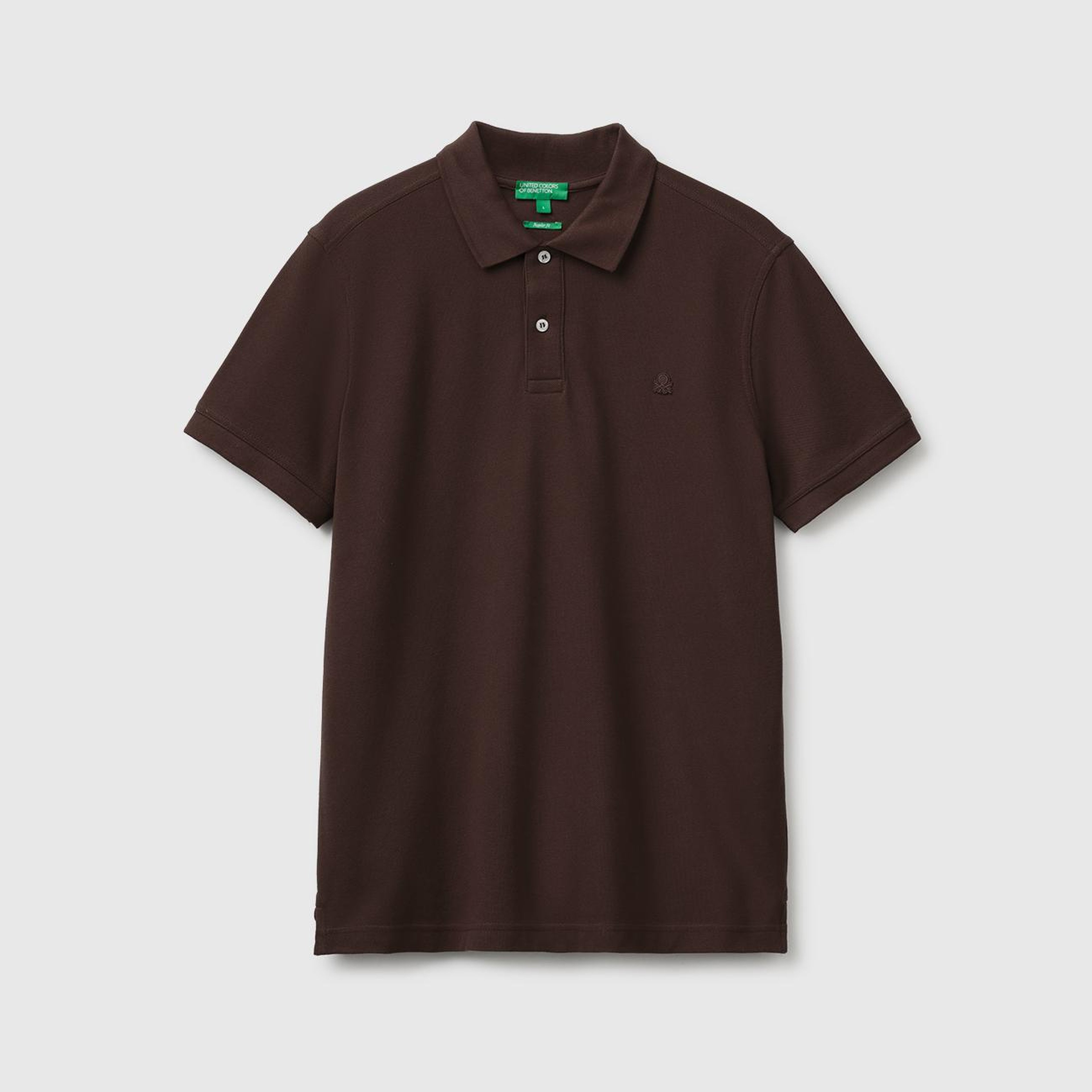 Erkek Koyu Kahverengi Regular Fit Kısa Kollu Polo T-Shirt