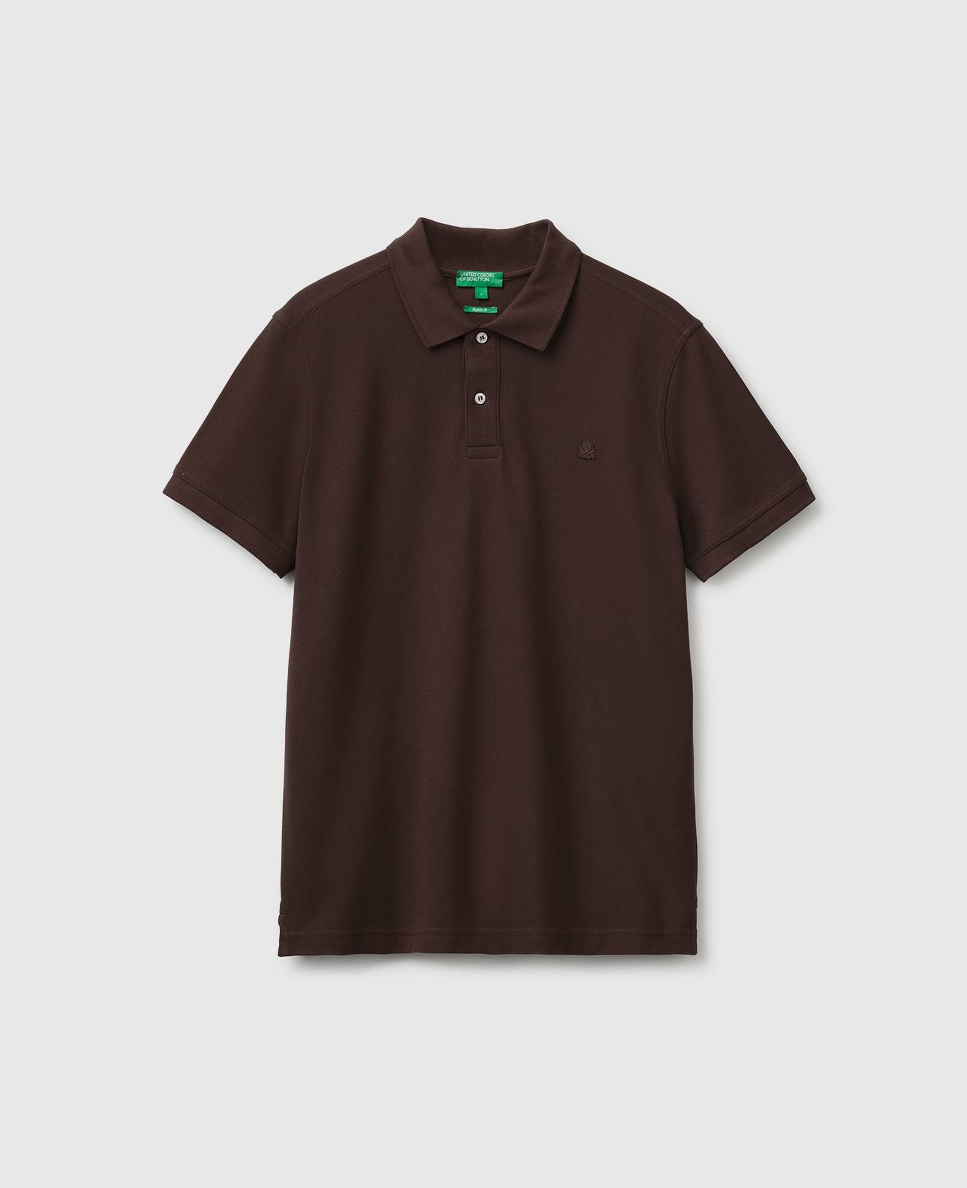 Erkek Koyu Kahverengi Regular Fit Kısa Kollu Polo T-Shirt