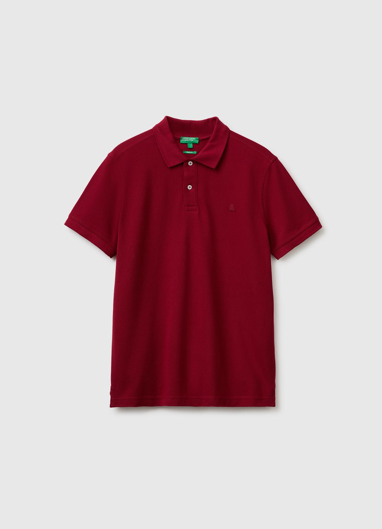 Erkek Bordo Regular Fit Kısa Kollu Polo T-Shirt