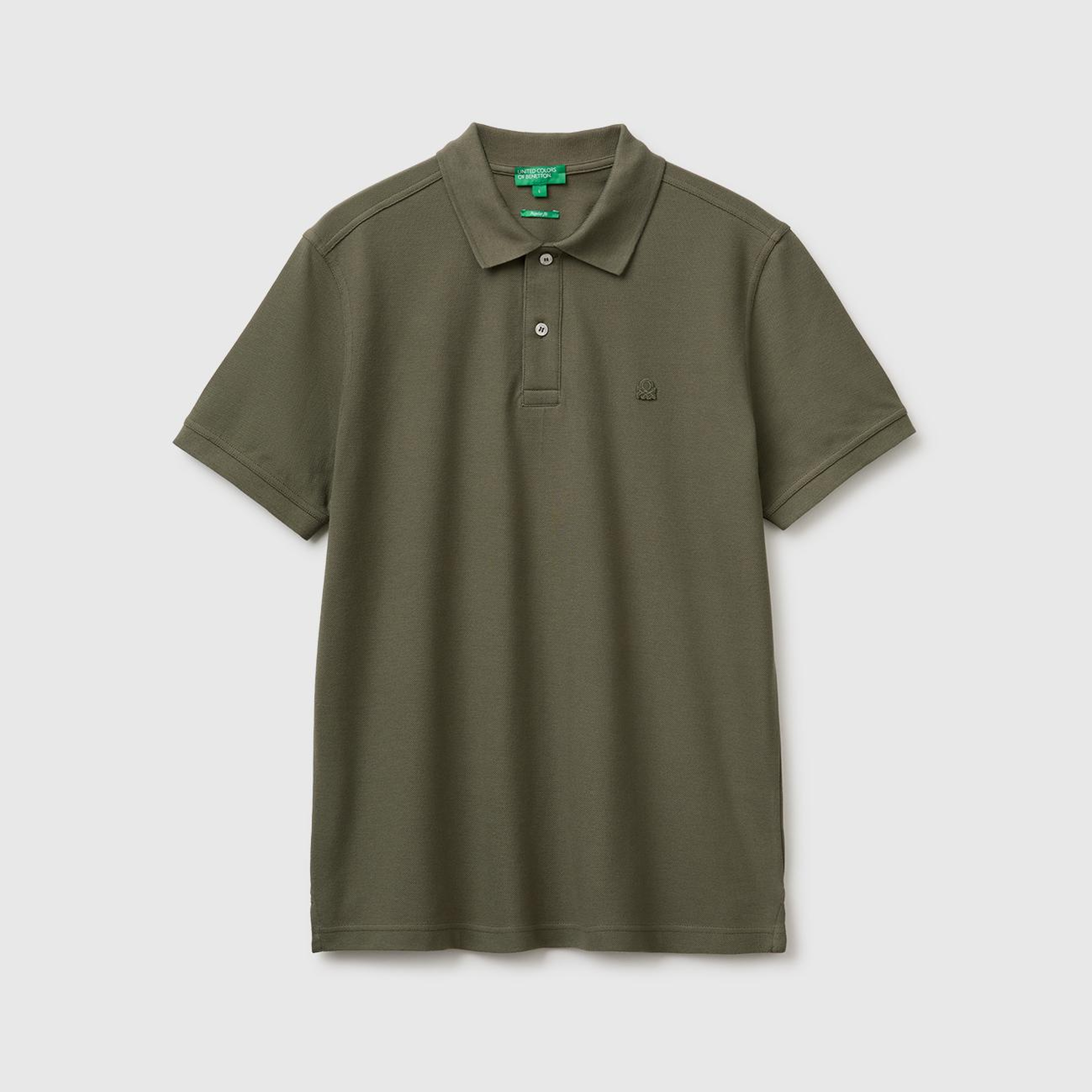 Erkek Koyu Haki Regular Fit Kısa Kollu Polo T-Shirt