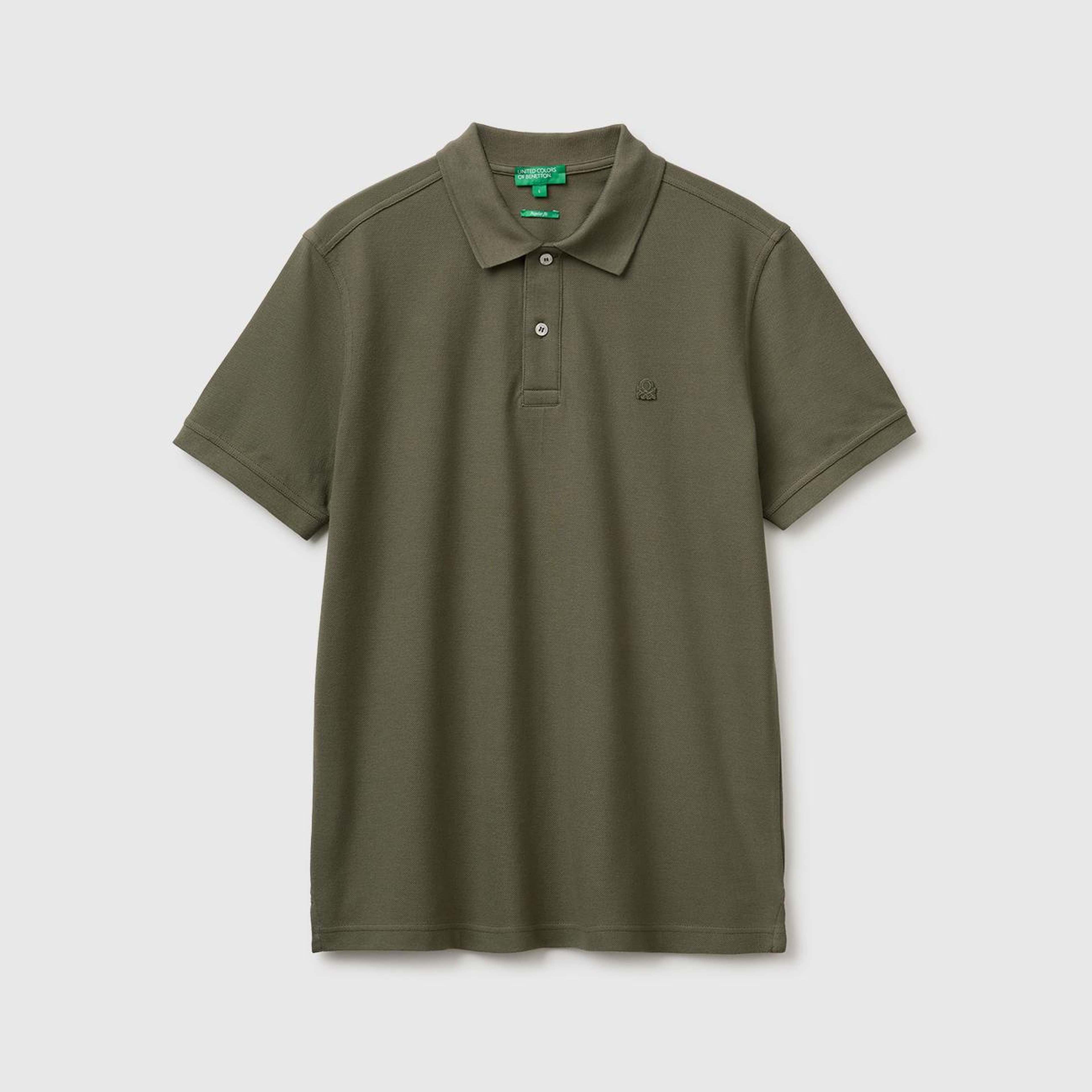 Erkek Koyu Haki Regular Fit Kısa Kollu Polo T-Shirt