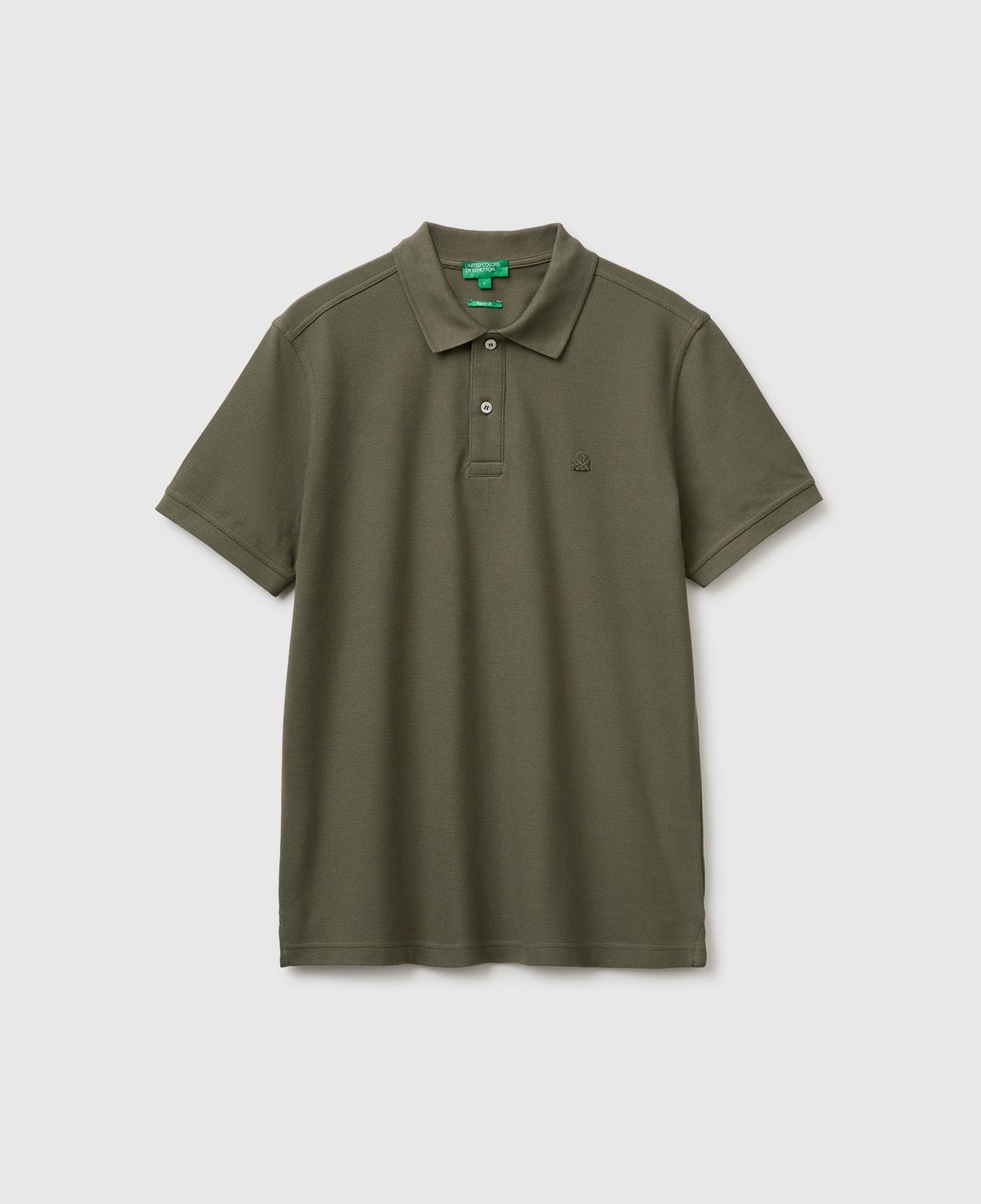 Erkek Koyu Haki Regular Fit Kısa Kollu Polo T-Shirt