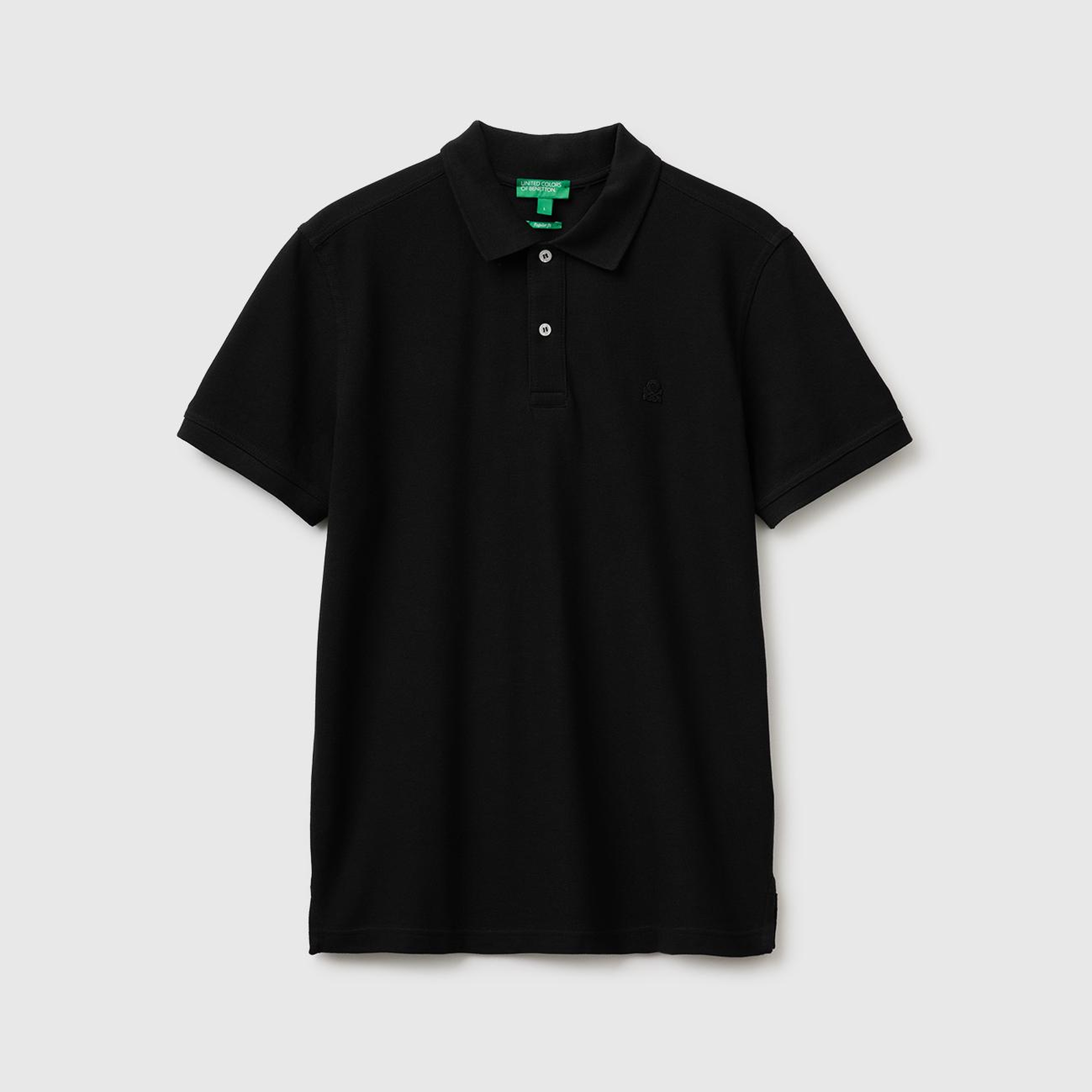 Erkek Siyah Regular Fit Kısa Kollu Polo T-Shirt