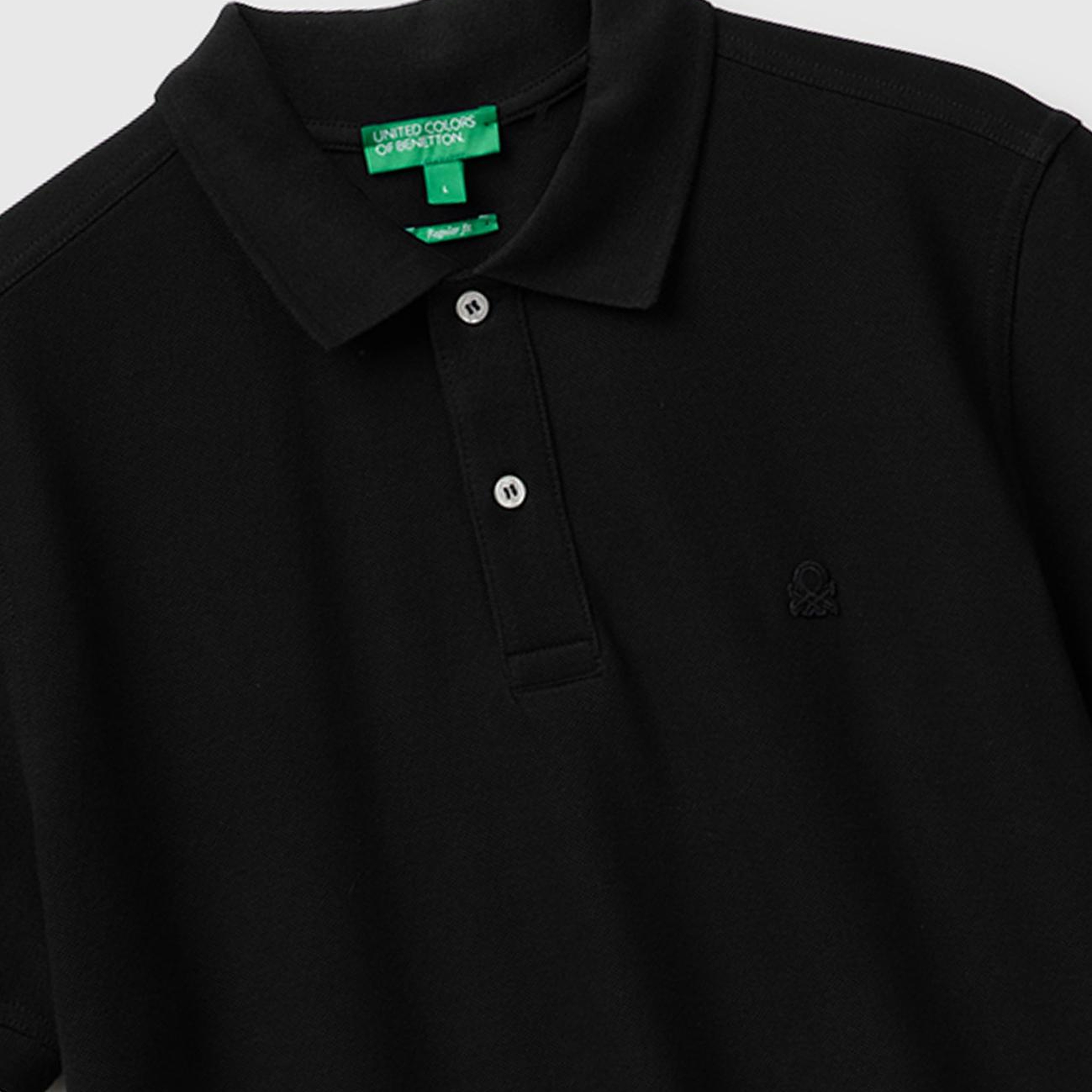 Erkek Siyah Regular Fit Kısa Kollu Polo T-Shirt