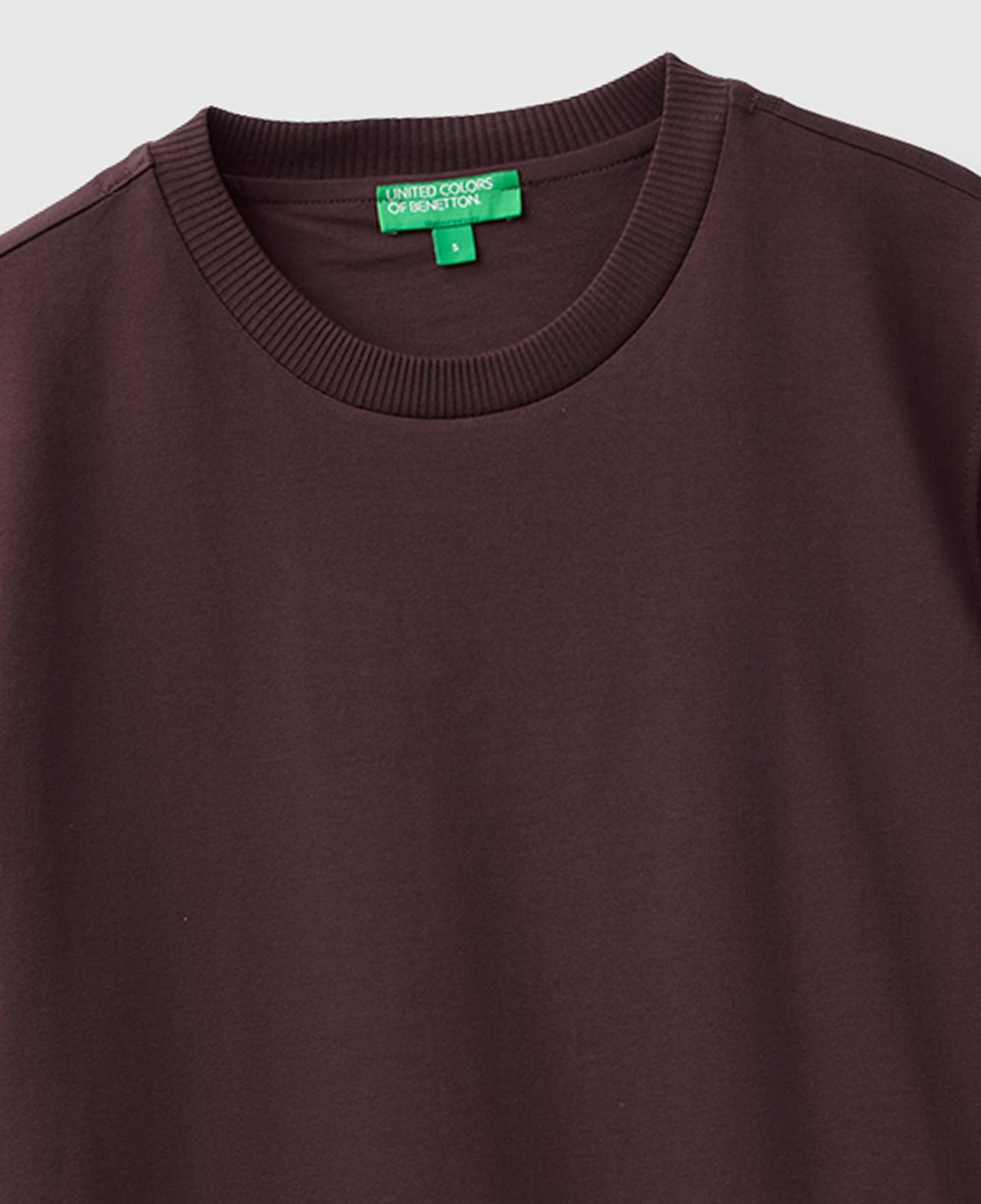 Kadın Kahverengi %100 Koton Boxy Fit T-Shirt