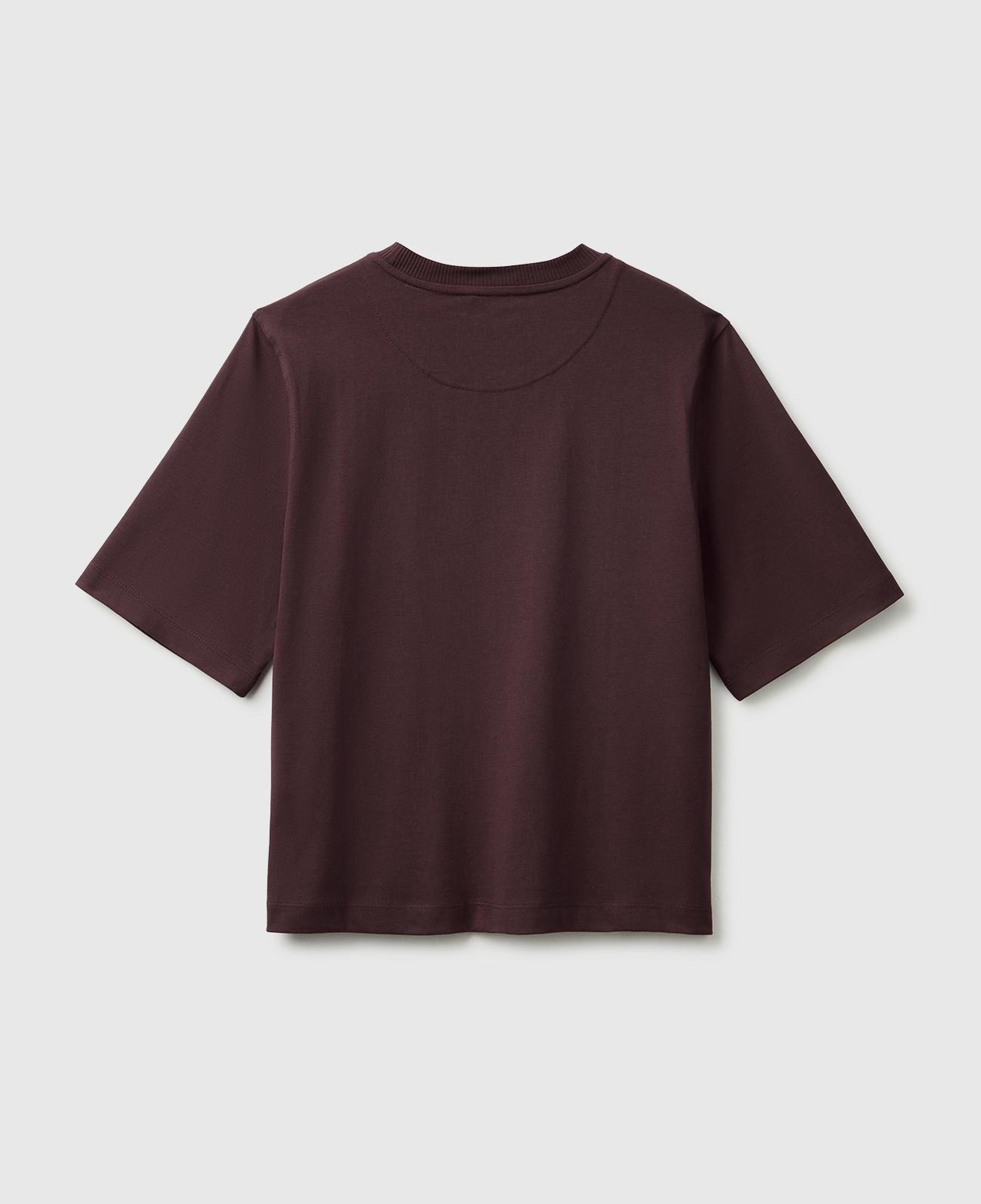 Kadın Kahverengi %100 Koton Boxy Fit T-Shirt