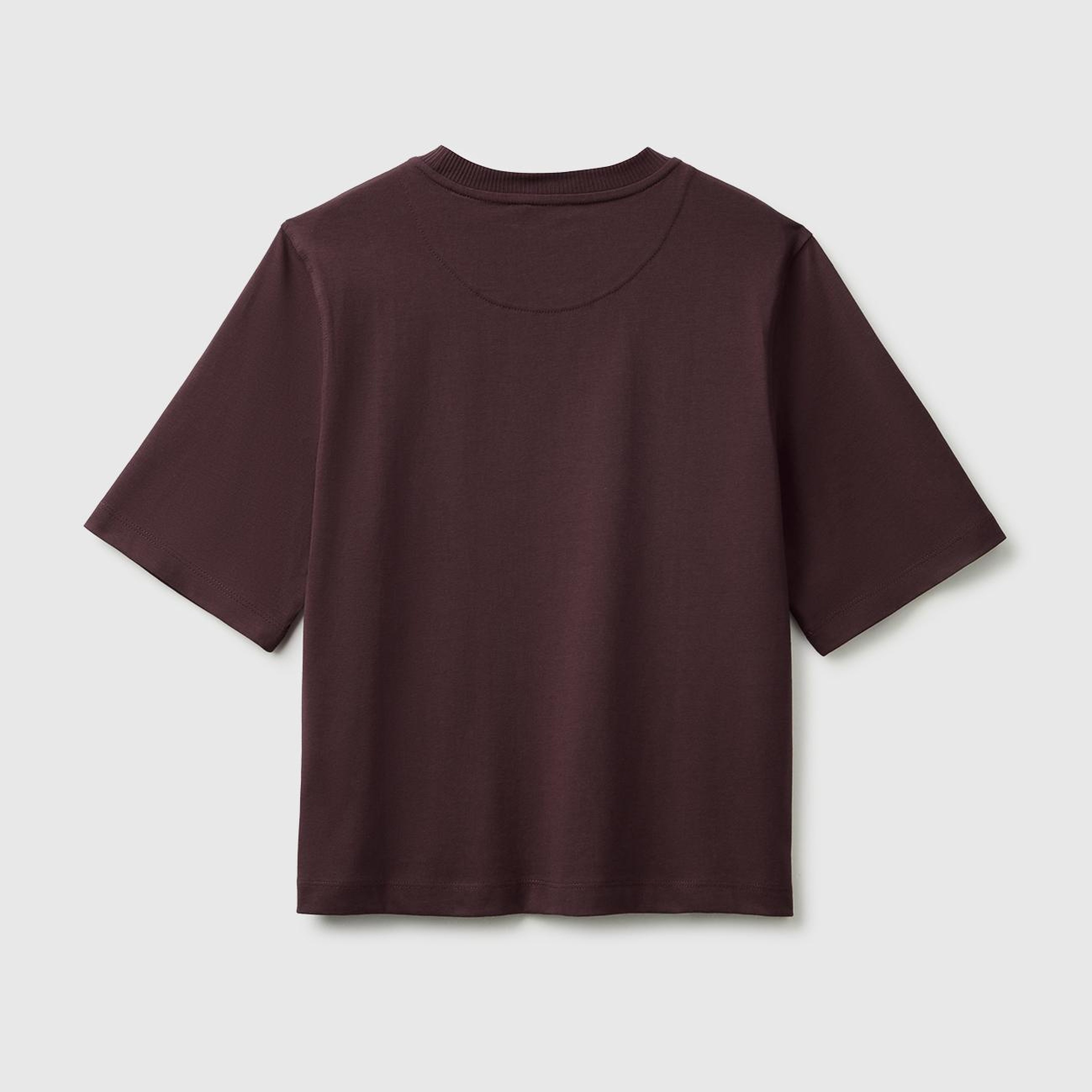 Kadın Kahverengi %100 Koton Boxy Fit T-Shirt
