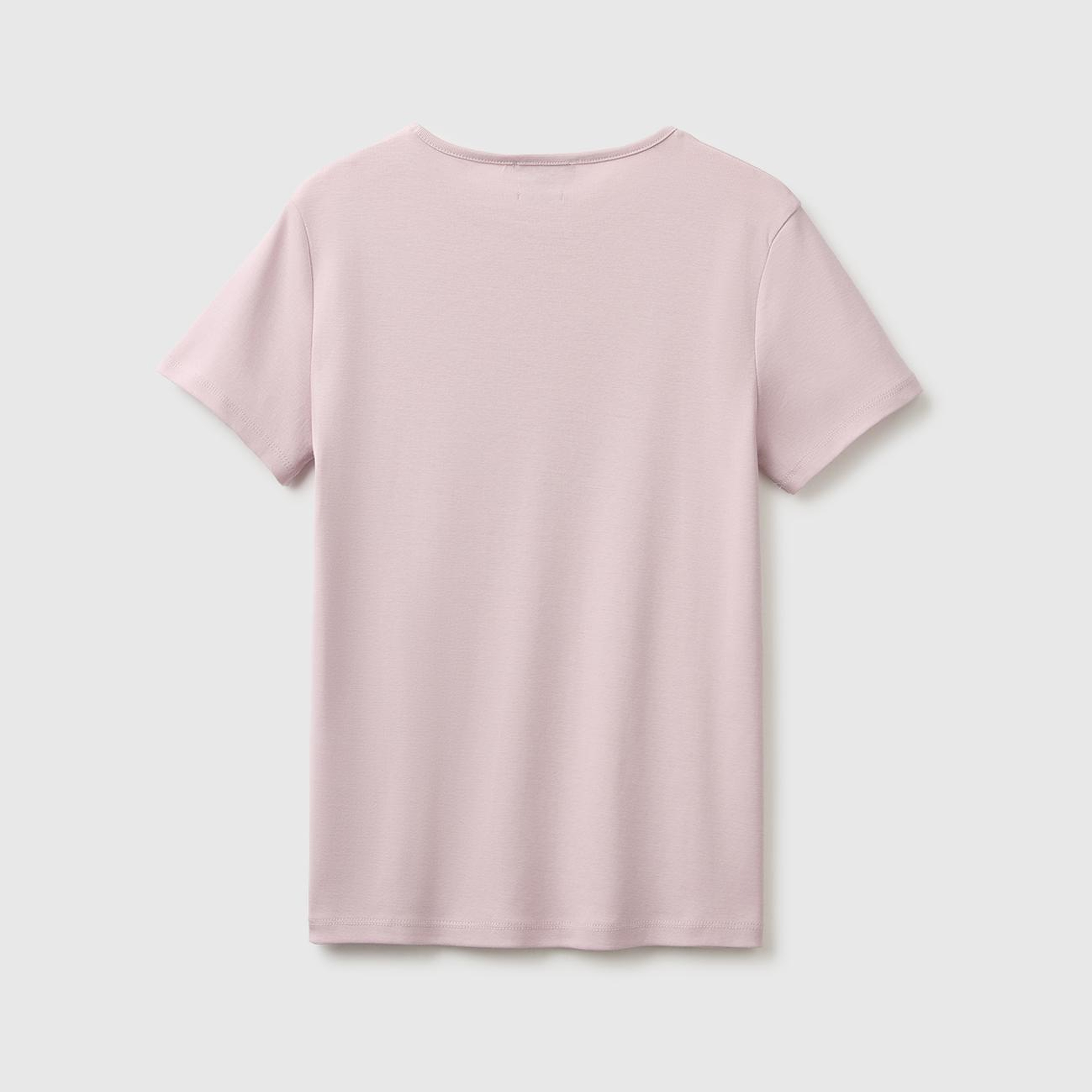 Kadın Lila %100 Pamuk Bisiklet Yaka T-Shirt