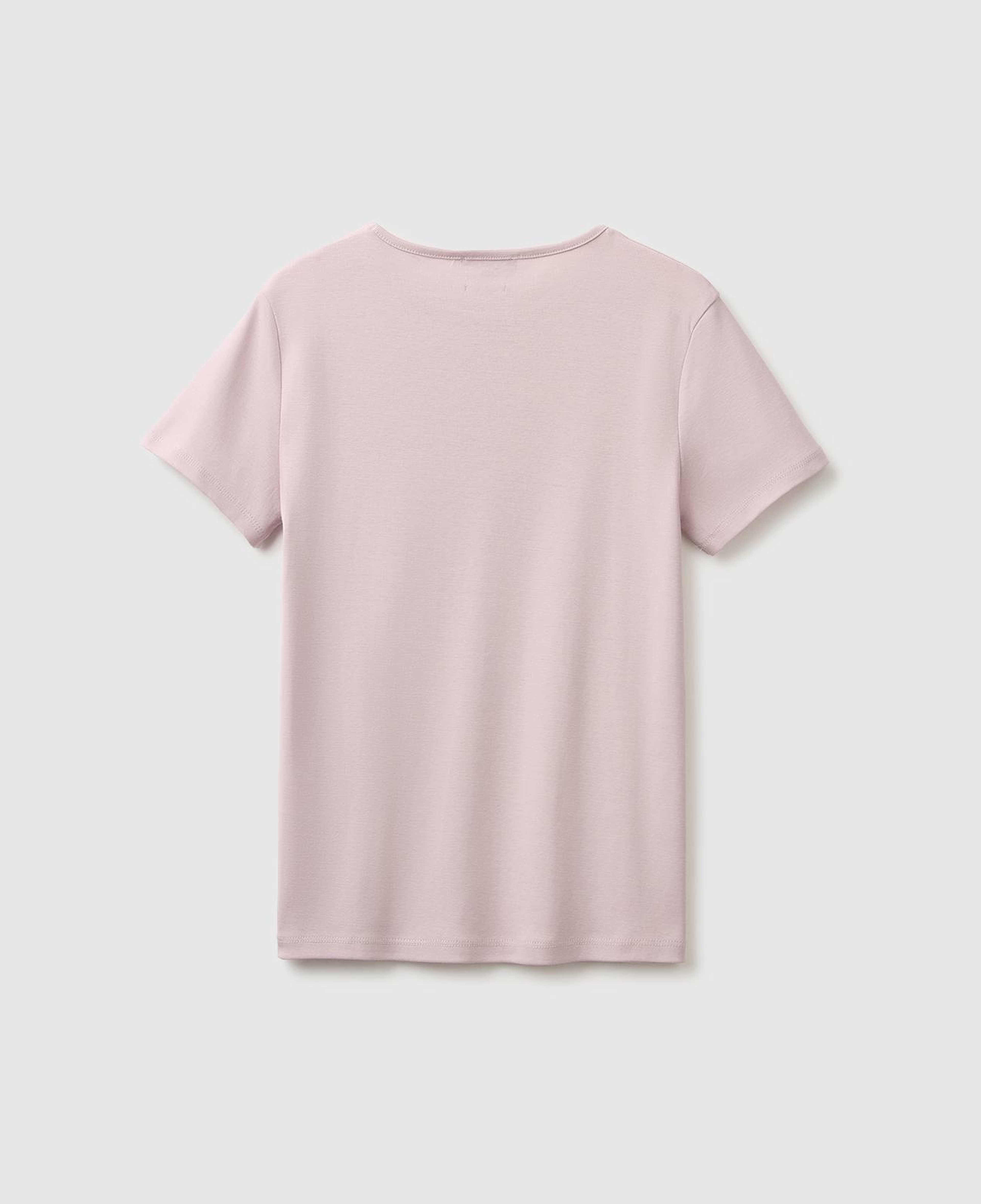 Kadın Lila %100 Pamuk Bisiklet Yaka T-Shirt