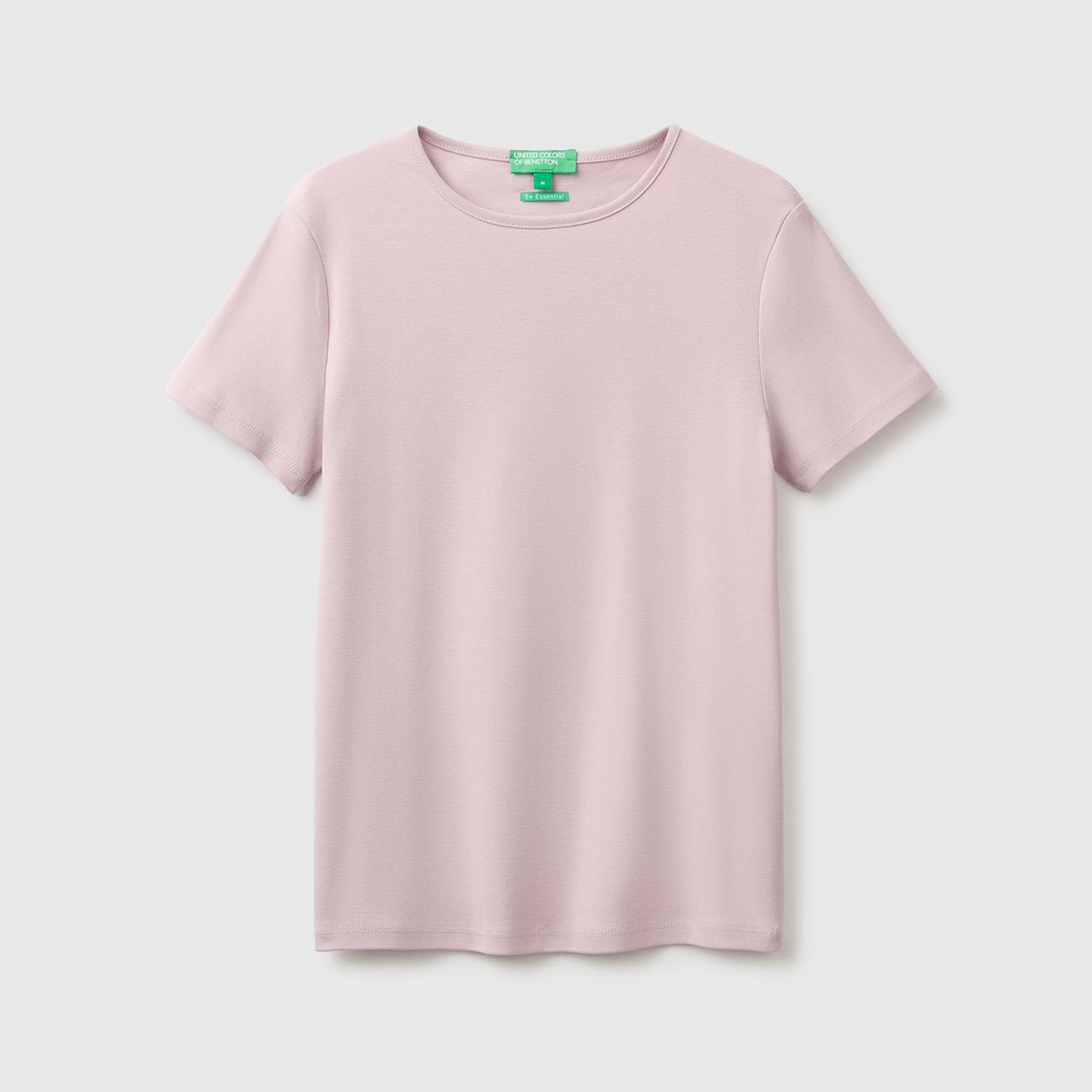 Kadın Lila %100 Pamuk Bisiklet Yaka T-Shirt