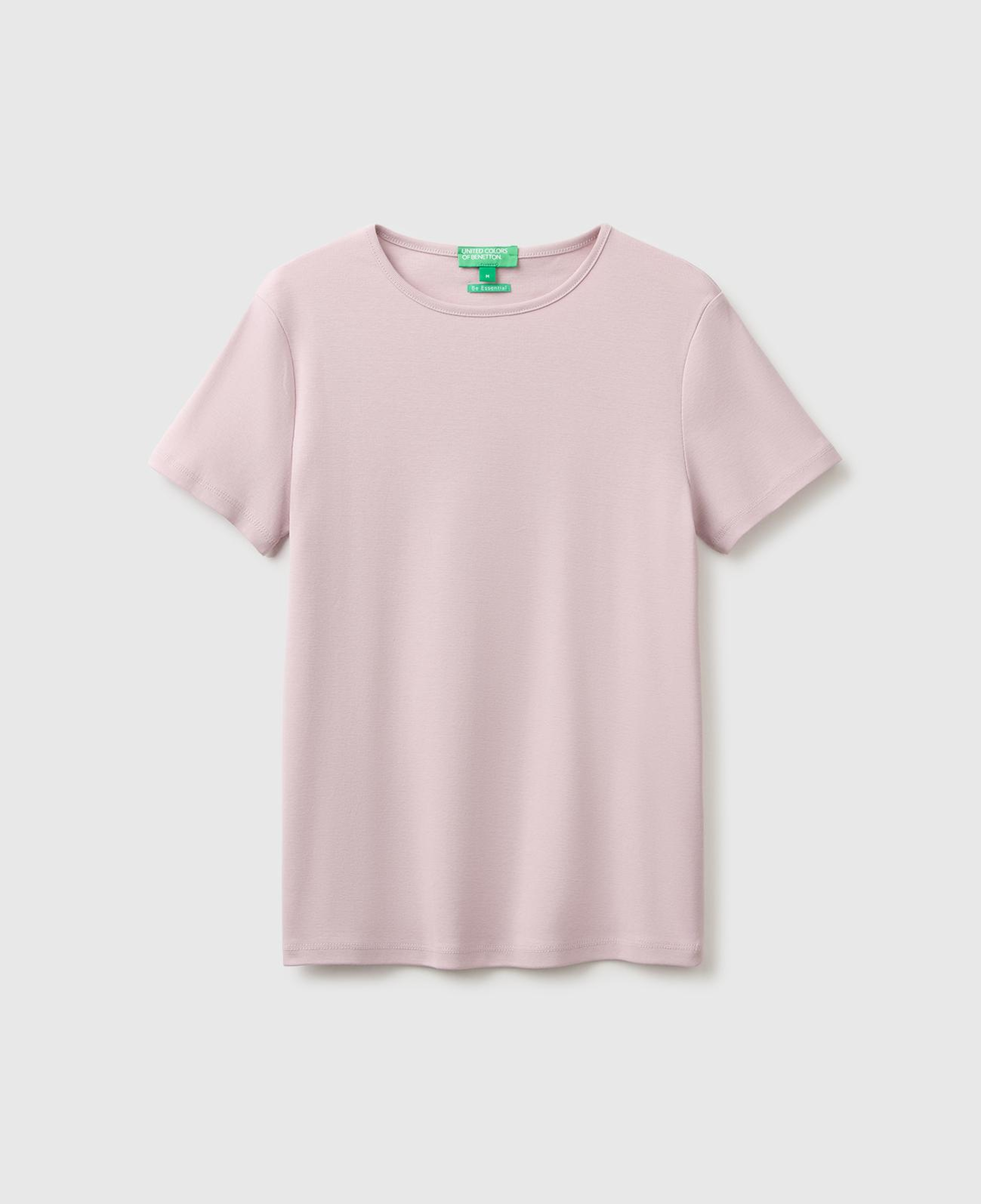 Kadın Lila %100 Pamuk Bisiklet Yaka T-Shirt