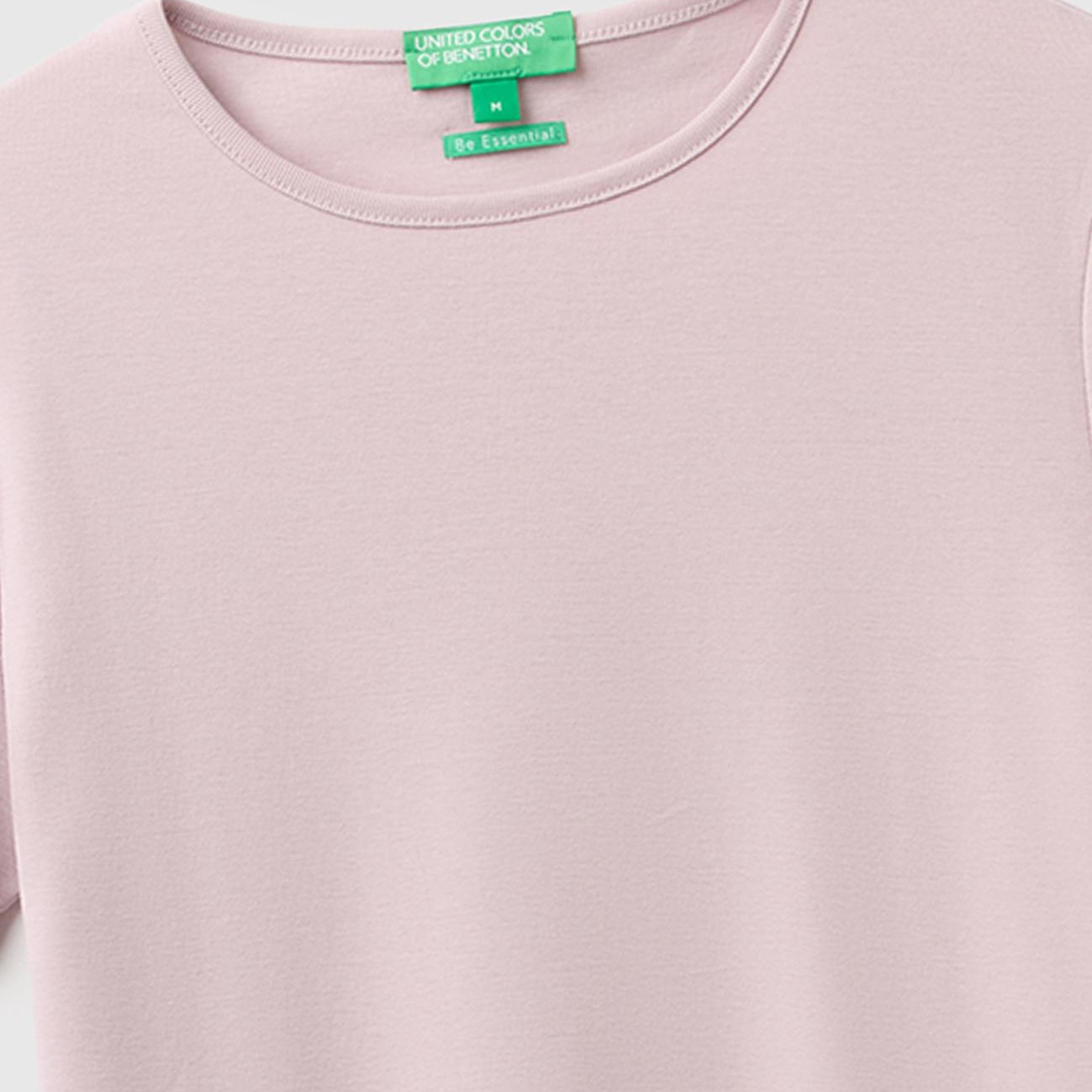 Kadın Lila %100 Pamuk Bisiklet Yaka T-Shirt