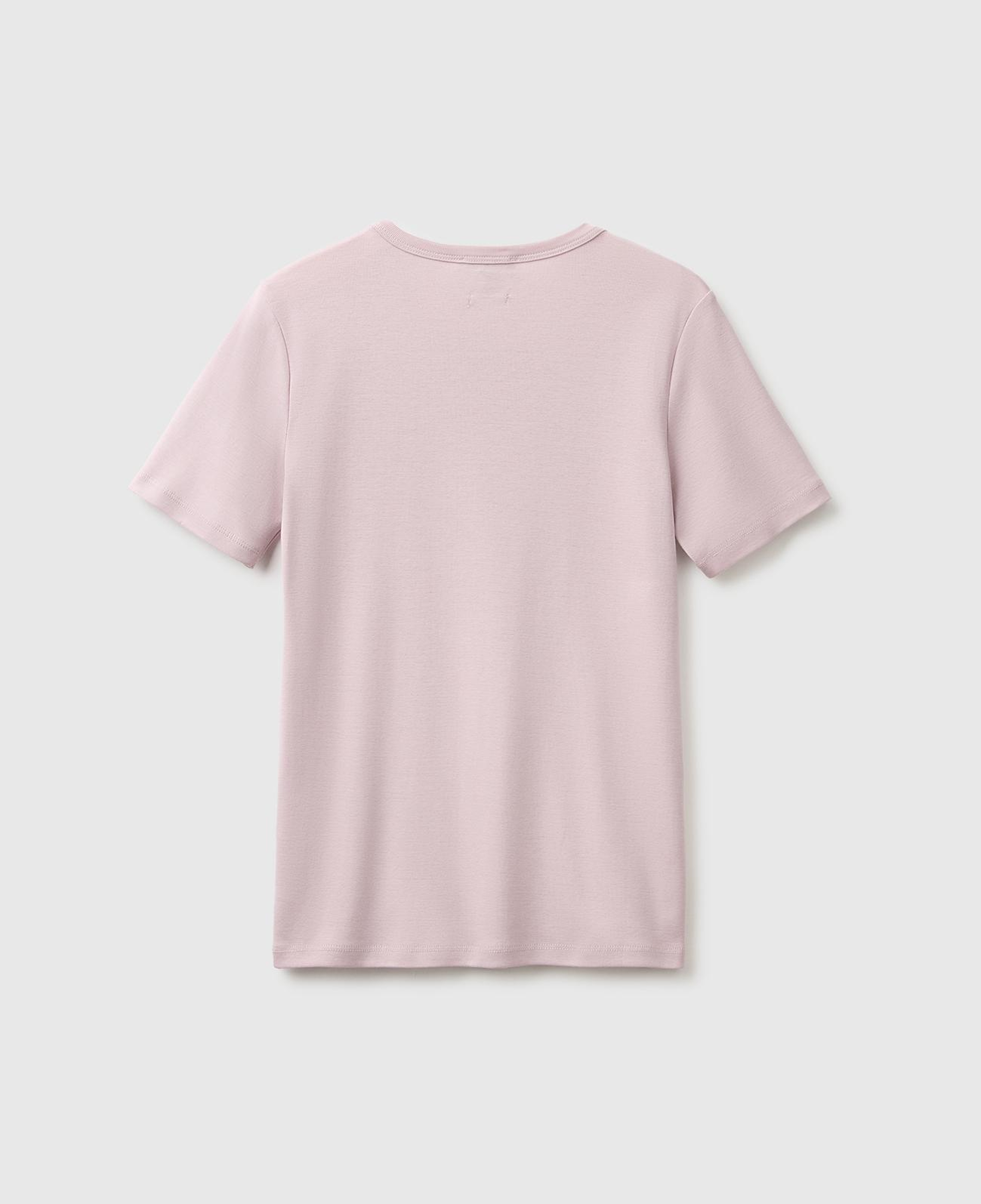 Kadın Lila %100 Pamuk Logo Baskılı Bisiklet Yaka T-Shirt