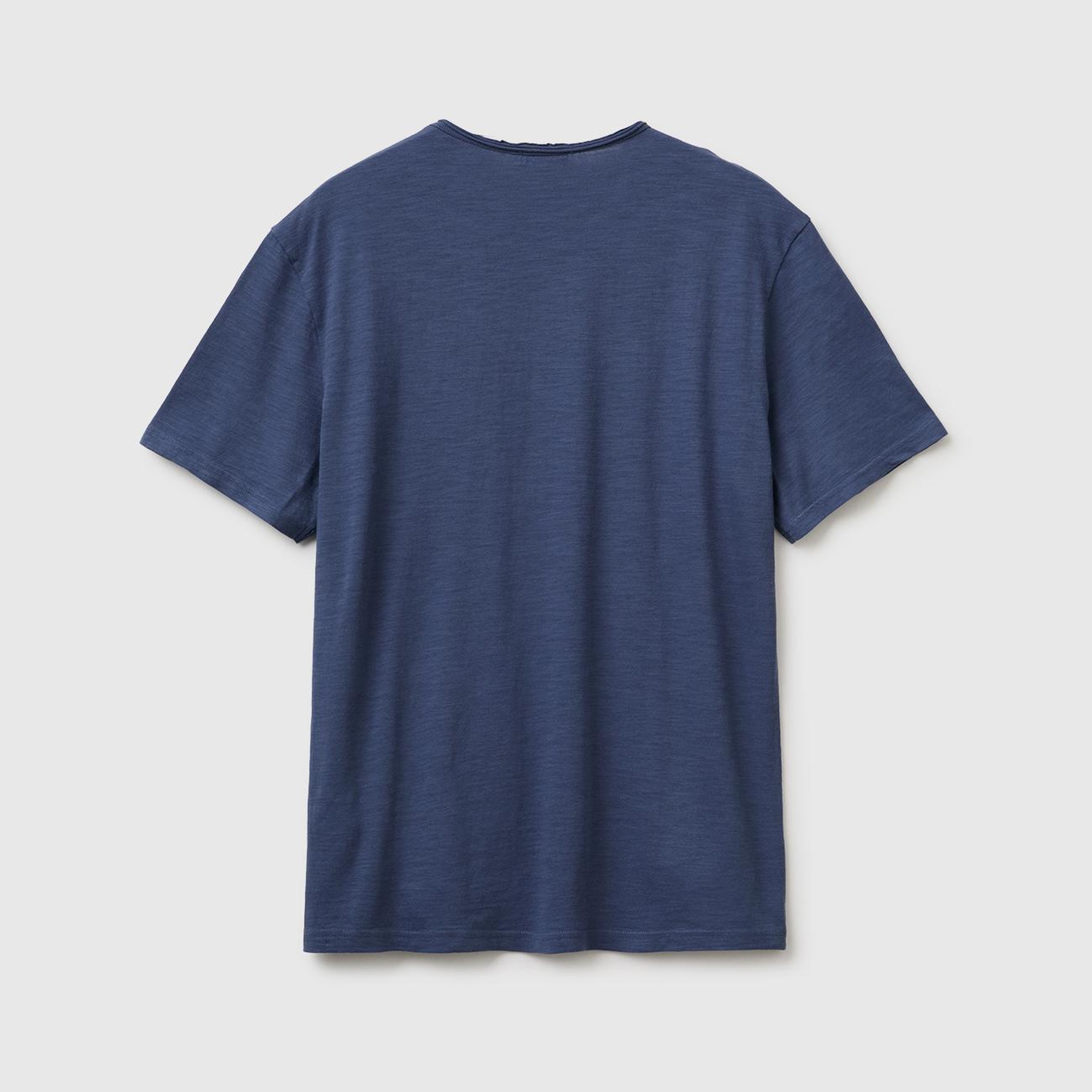 Erkek Havacı Mavi %100 Pamuk Regular Fit Bisiklet Yaka T-Shirt