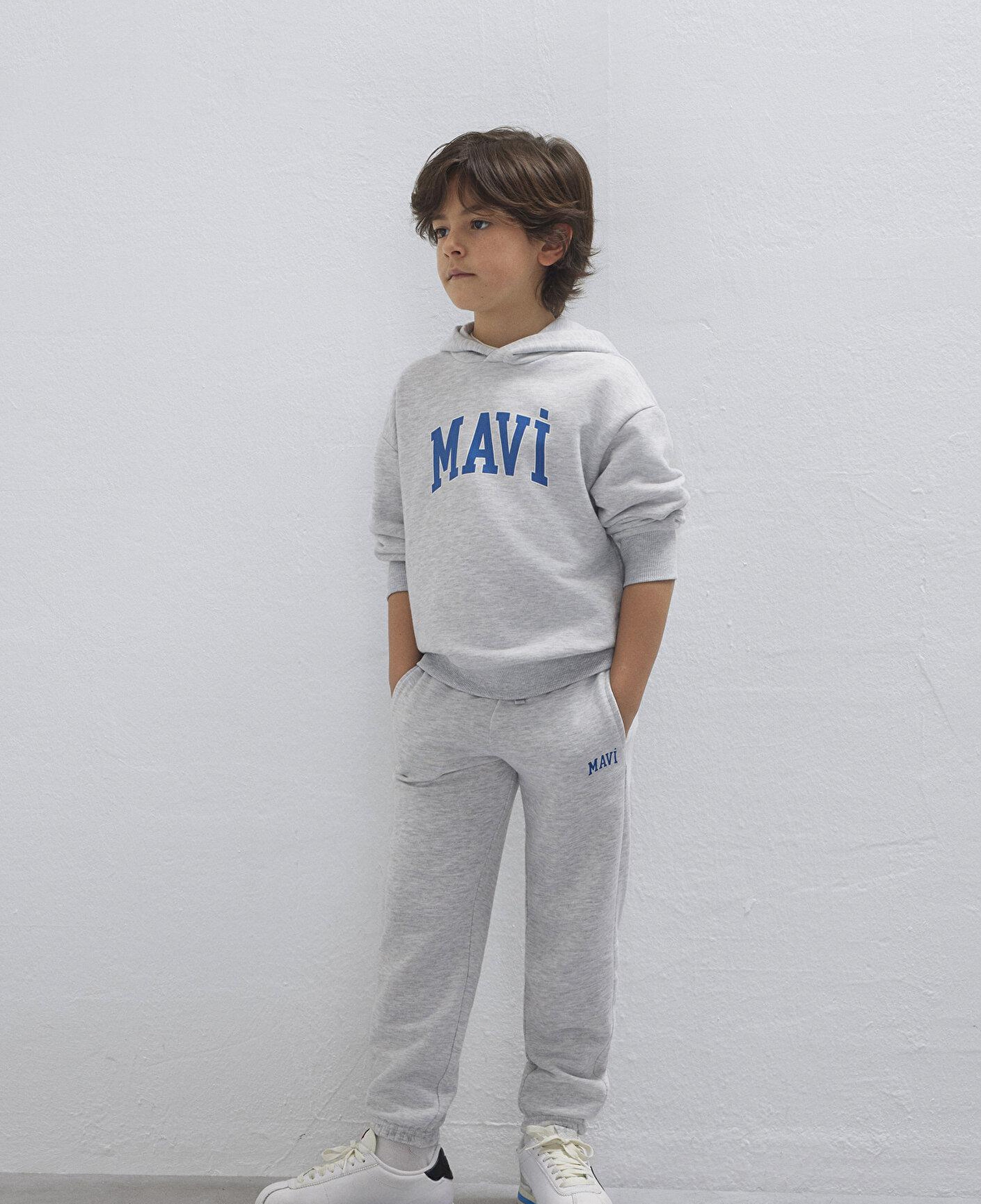 Mavi Mavi Logo Baskılı Gri Eşofman Takımı 6T10004-88467