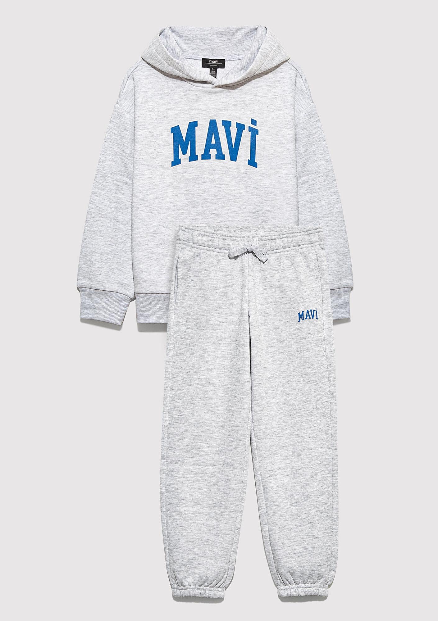Mavi Mavi Logo Baskılı Gri Eşofman Takımı 6T10004-88467