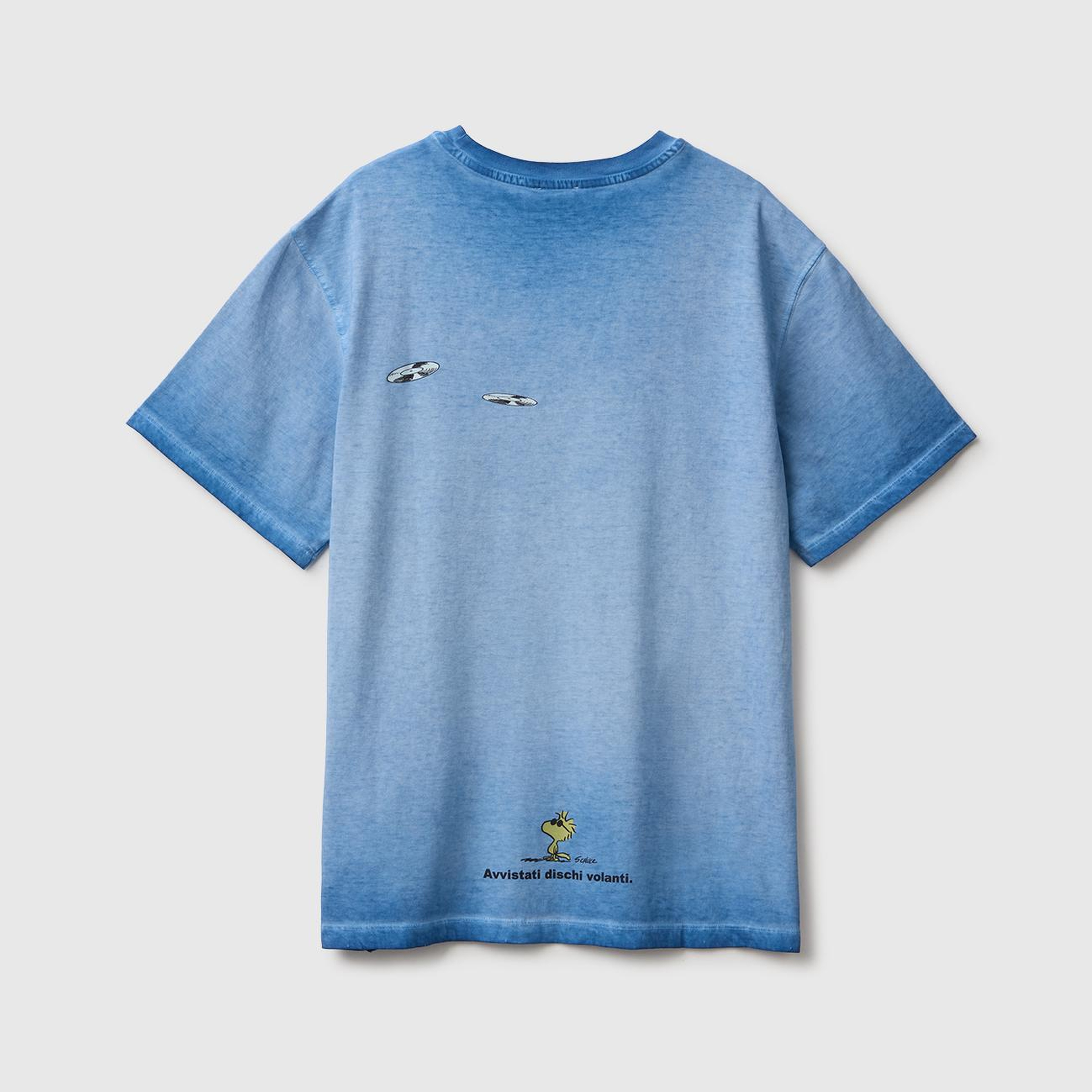 Erkek Çocuk Mavi Önü Snoopy Baskılı Oversize Tişört