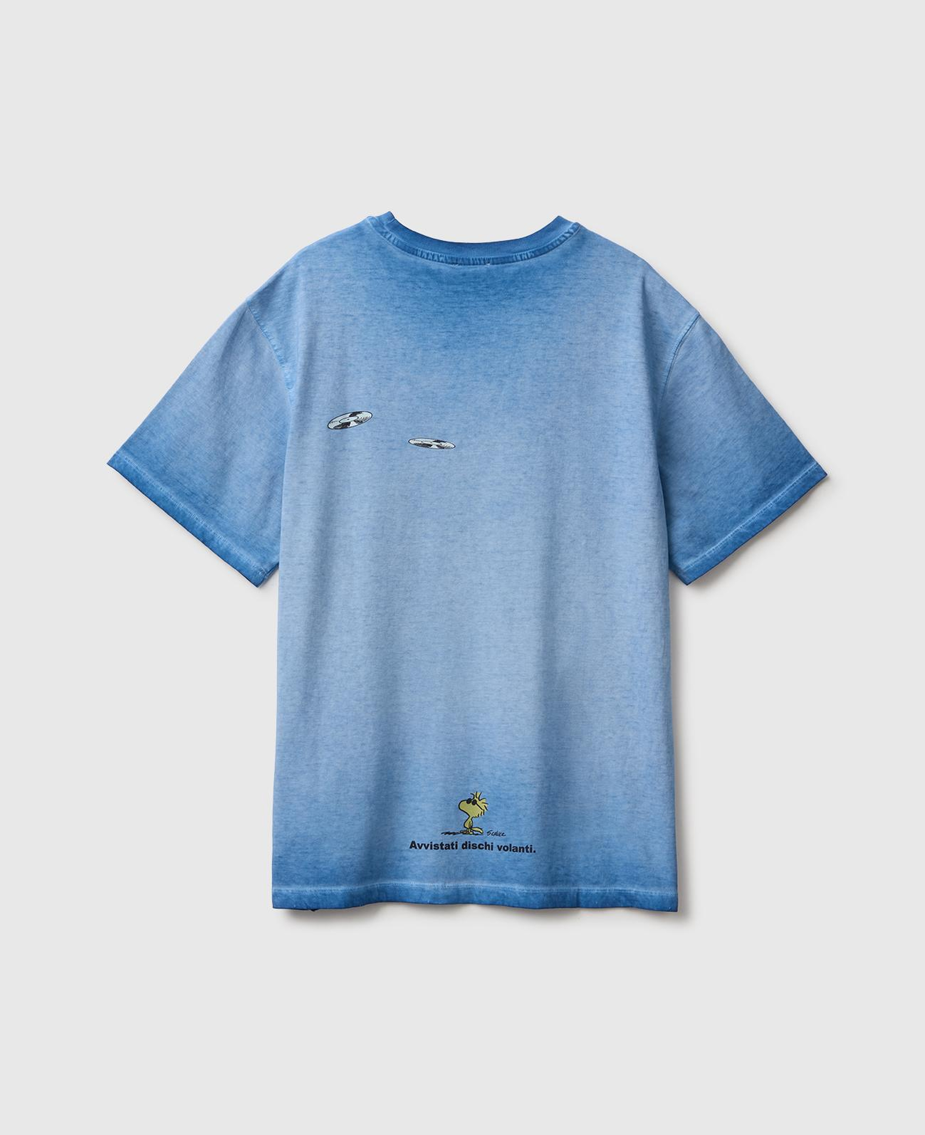 Erkek Çocuk Mavi Önü Snoopy Baskılı Oversize Tişört