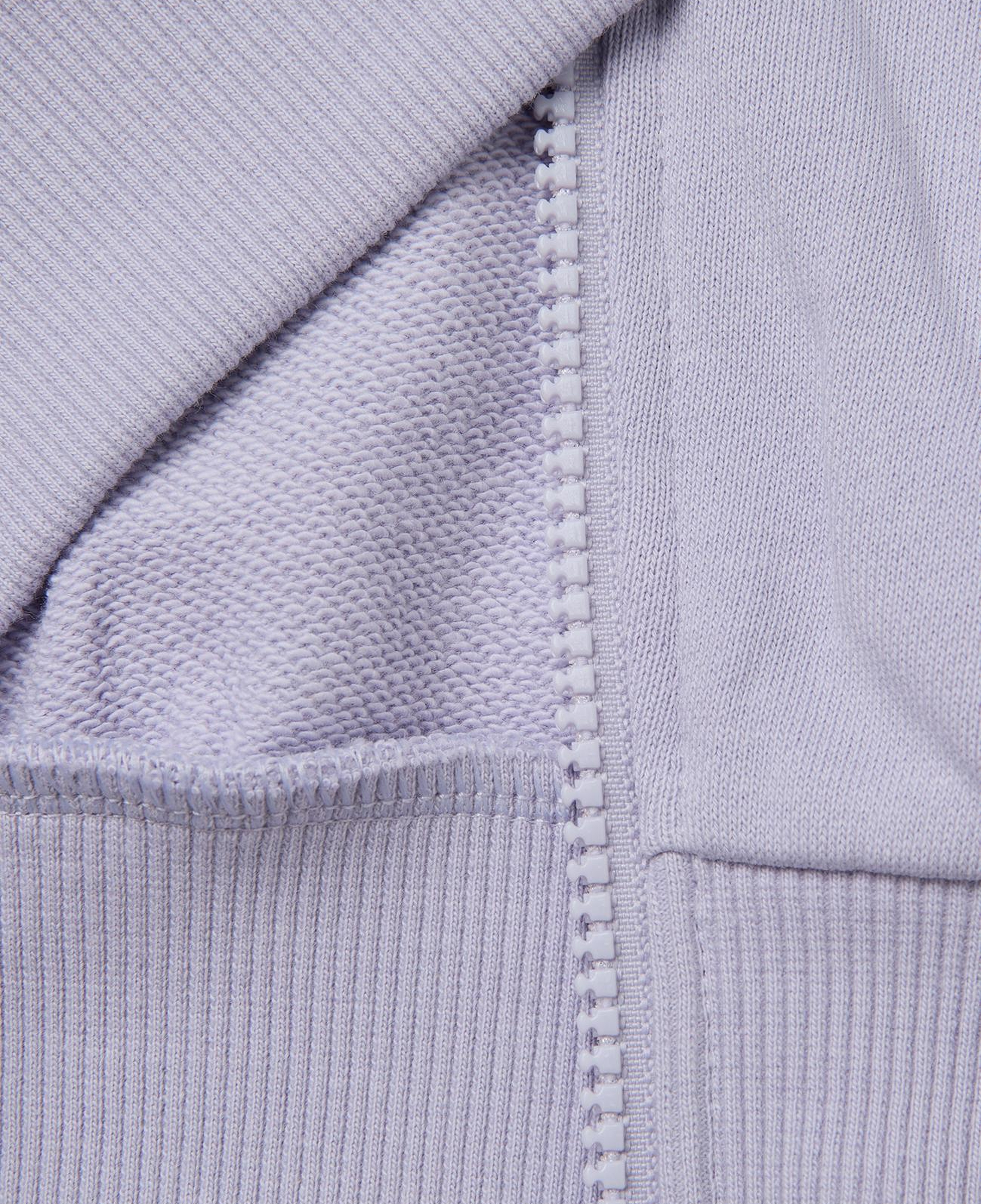 Kız Çocuk Lila Ribanalı Kapüşonlu Fermuarlı Sweatshirt
