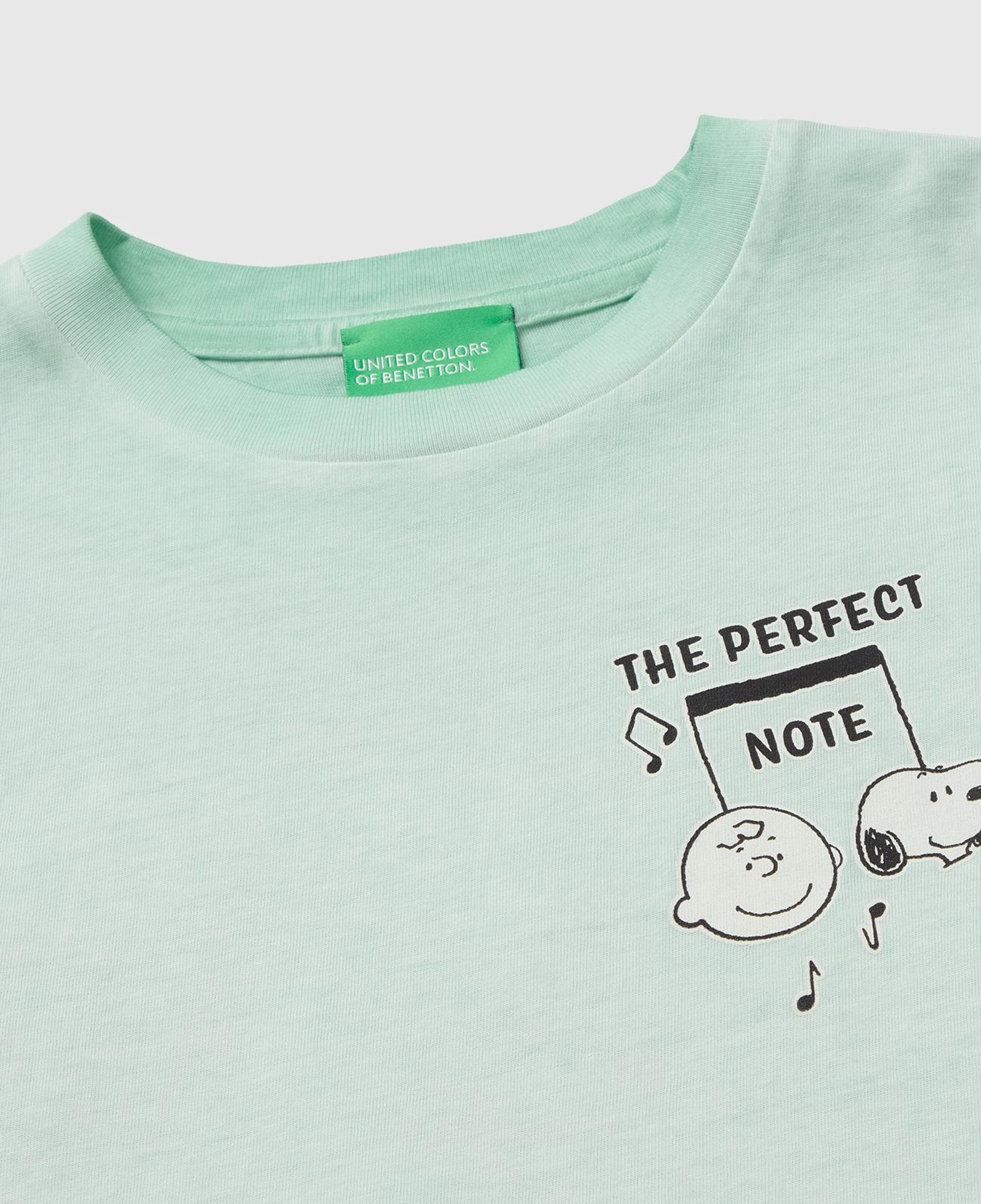 Erkek Çocuk Yeşil Önü Snoopy Baskılı Oversize Tişört