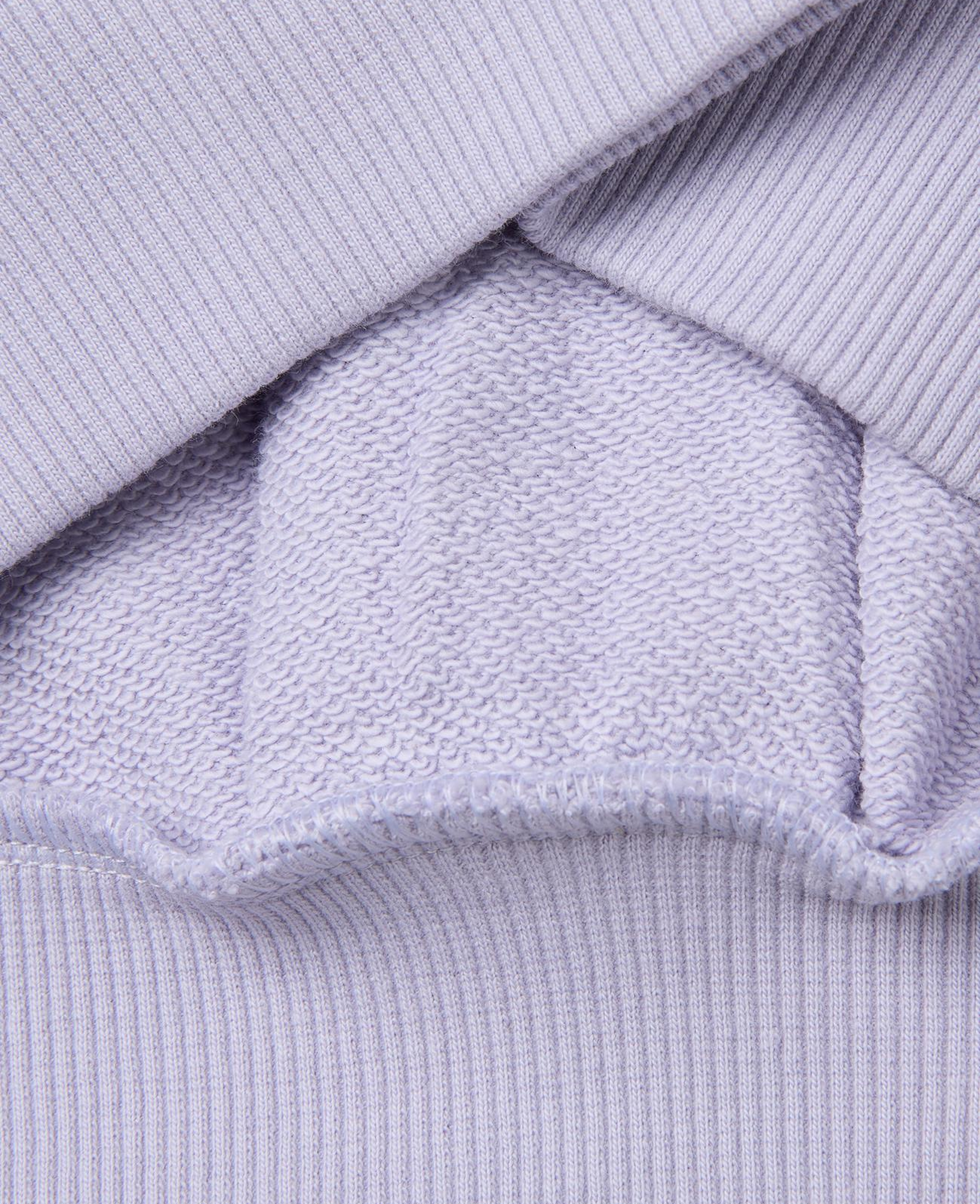 Kız Çocuk Lila Ribanalı Uzun Kollu Bisiklet Yaka Sweatshirt