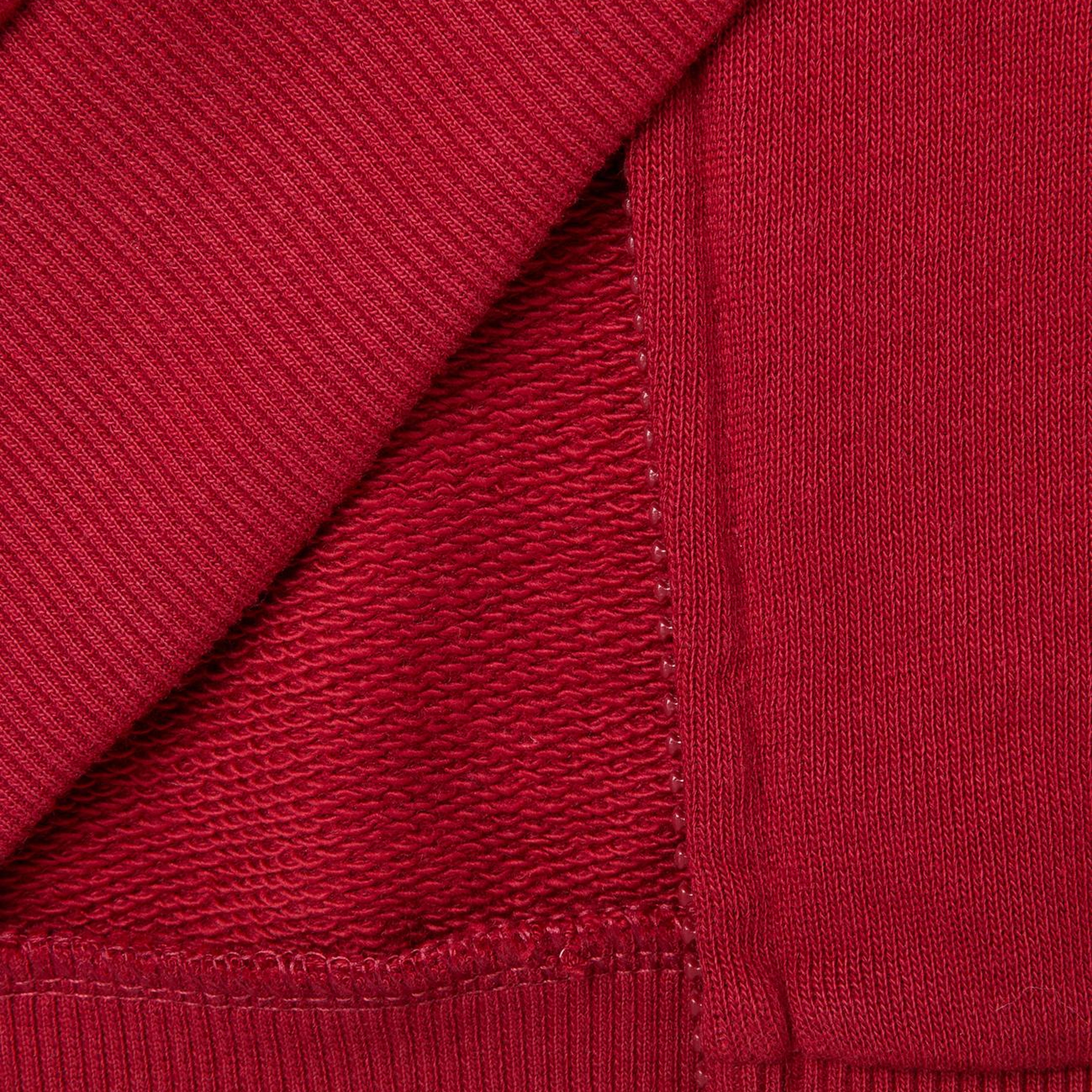 Erkek Çocuk Kırmızı Önü İşlemeli Ribanalı Cepli Fermuarlı Dik Yaka Sweatshirt