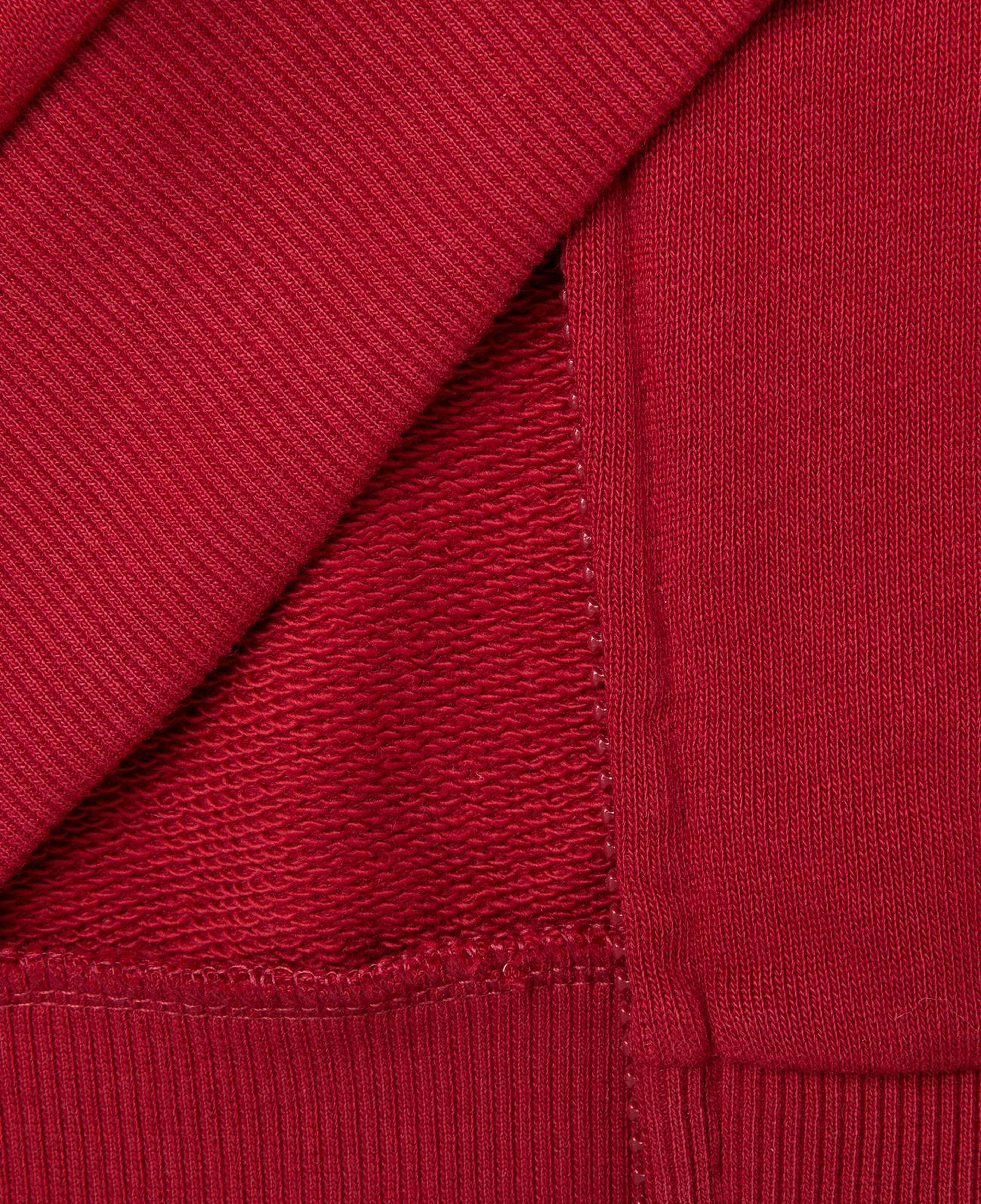 Erkek Çocuk Kırmızı Önü İşlemeli Ribanalı Cepli Fermuarlı Dik Yaka Sweatshirt