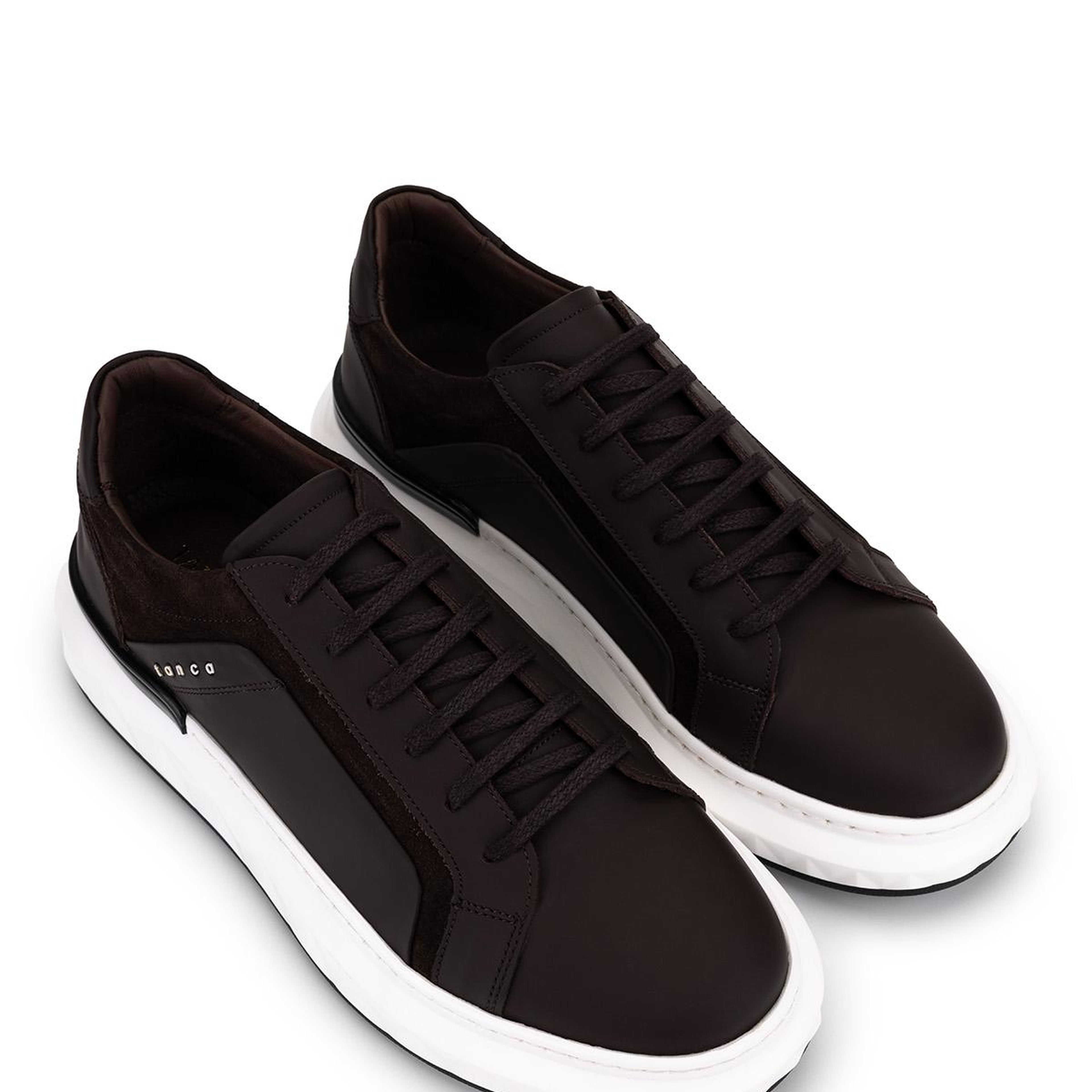 Tamer Tanca Erkek Hakiki Deri Kahverengi Sneakers & Spor Ayakkabı