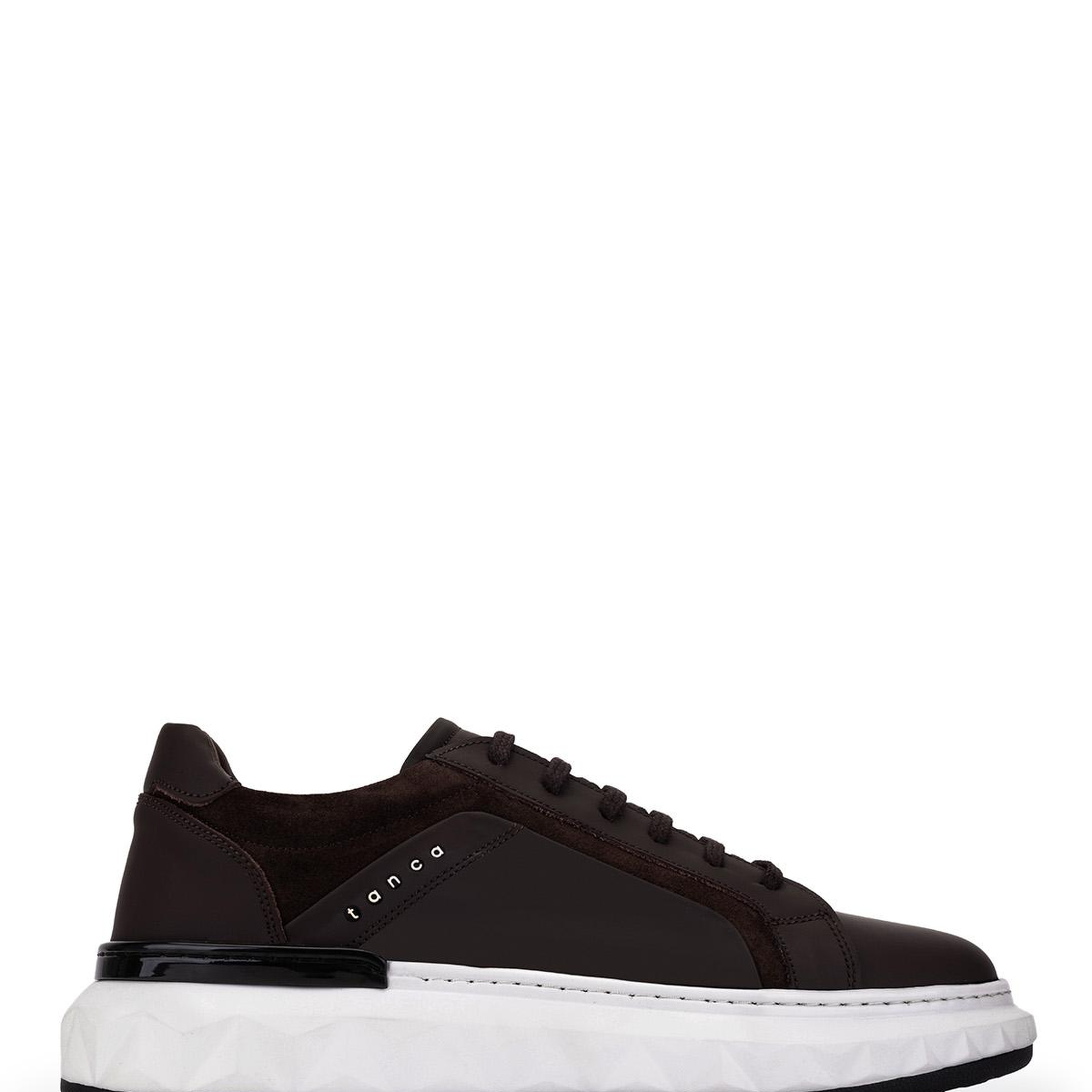 Tamer Tanca Erkek Hakiki Deri Kahverengi Sneakers & Spor Ayakkabı